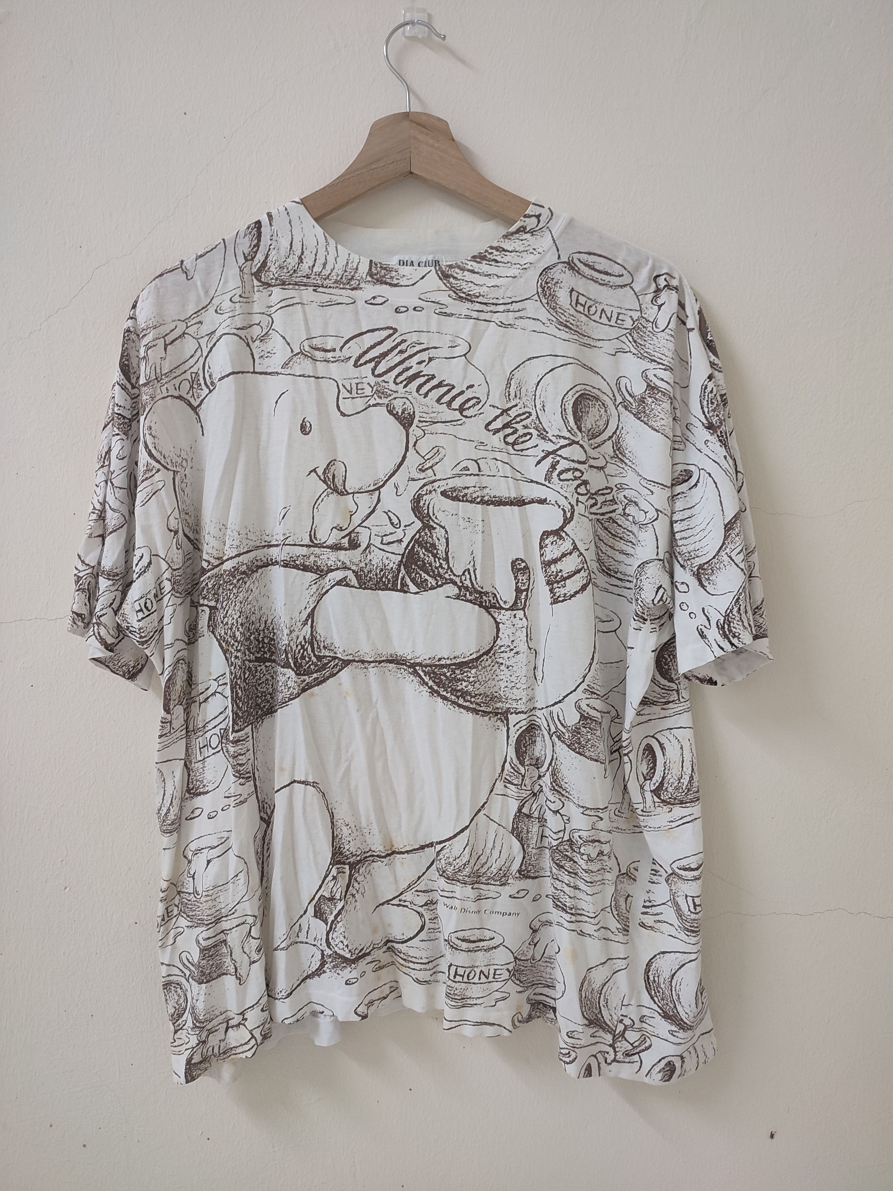 Disney × Vintage 90s Single Stitch Pooh Overprint Tees Size US XL / EU 56 / 4 - 2 Thumbnail