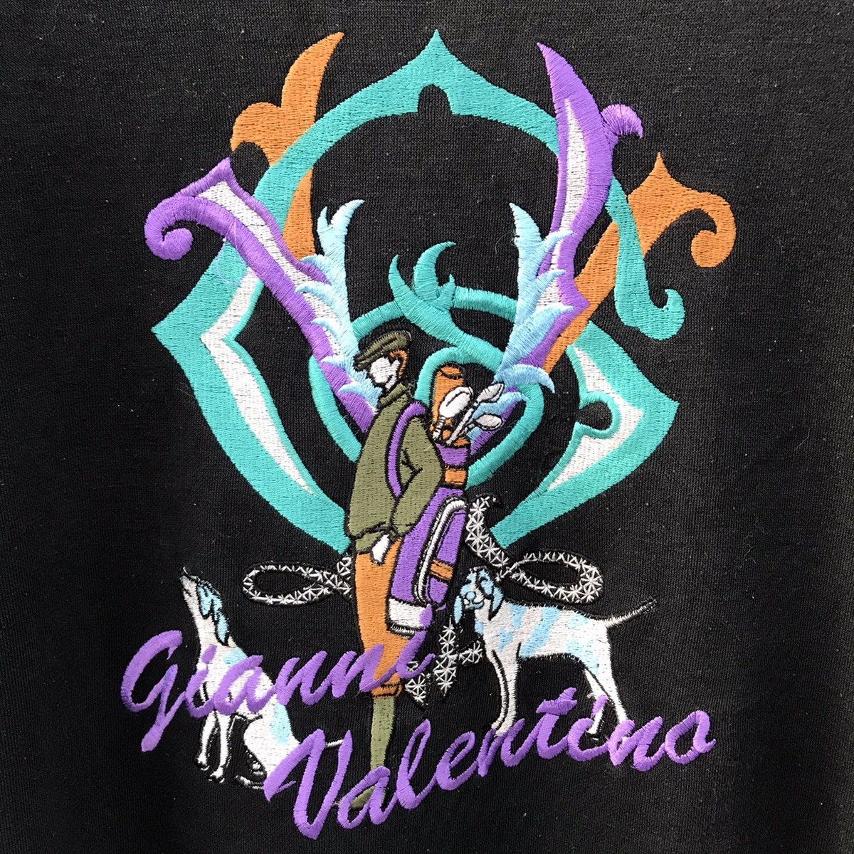Gianni Valentino × Valentino Vintage Gianni Valentino sweatshirt big logo embroidered Size US L / EU 52-54 / 3 - 3 Thumbnail