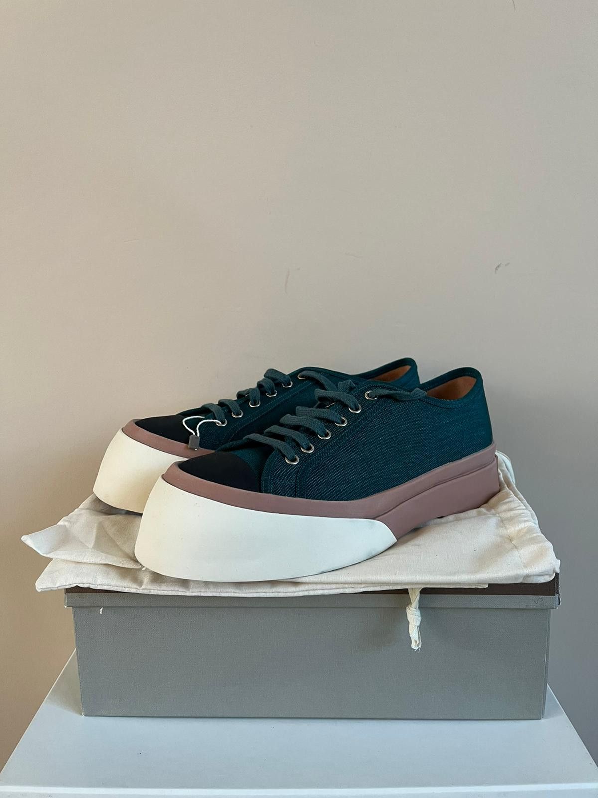Marni Chunky Sole Low Top Sneakers in Green / Multicolor Size US 9 / EU 42 - 3 Thumbnail
