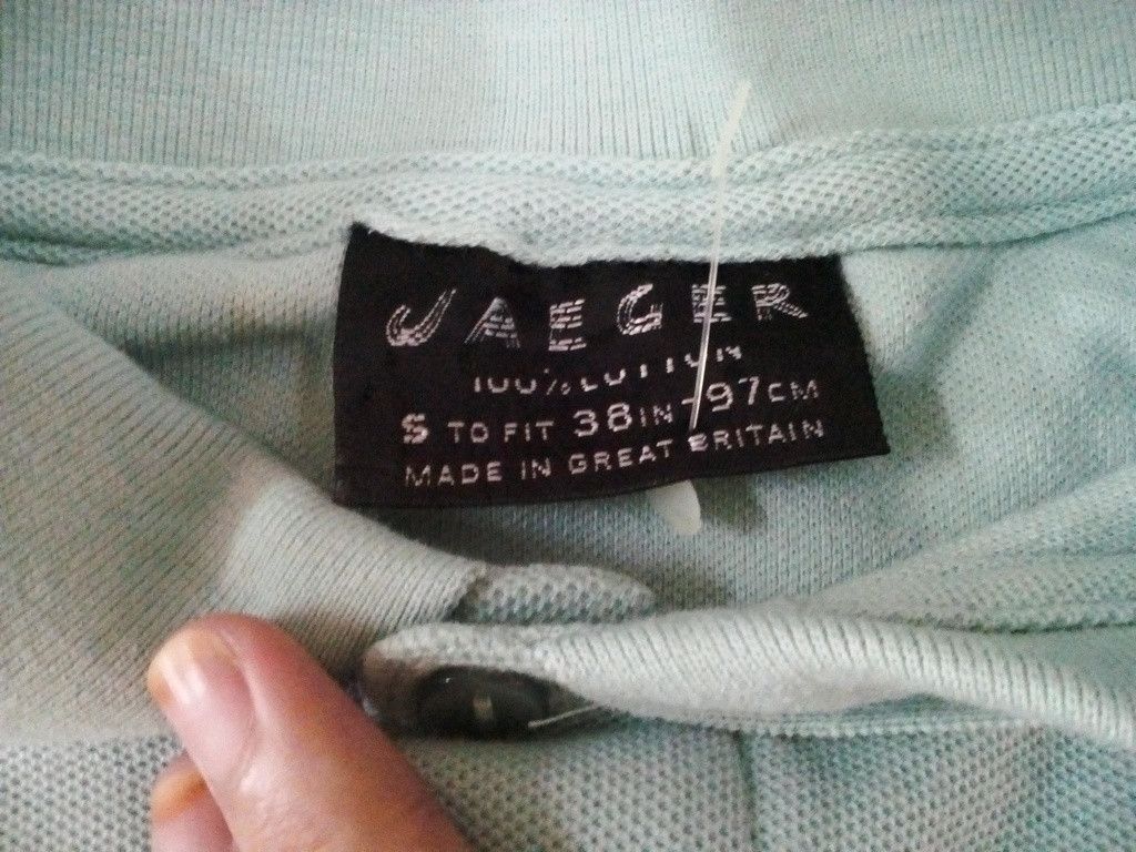 Jaeger × Vintage Mens Jaeger Polo Tee Made In Great Britain Casual Tee Size US M / EU 48-50 / 2 - 4 Thumbnail