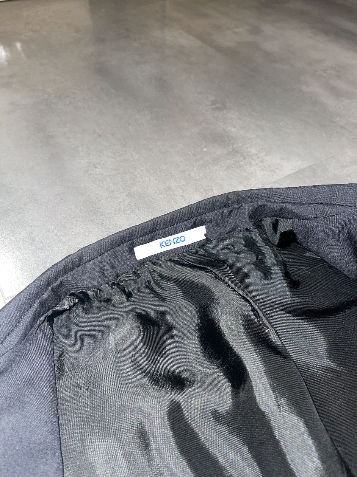 Vintage Kenzo Black Wool Stuit