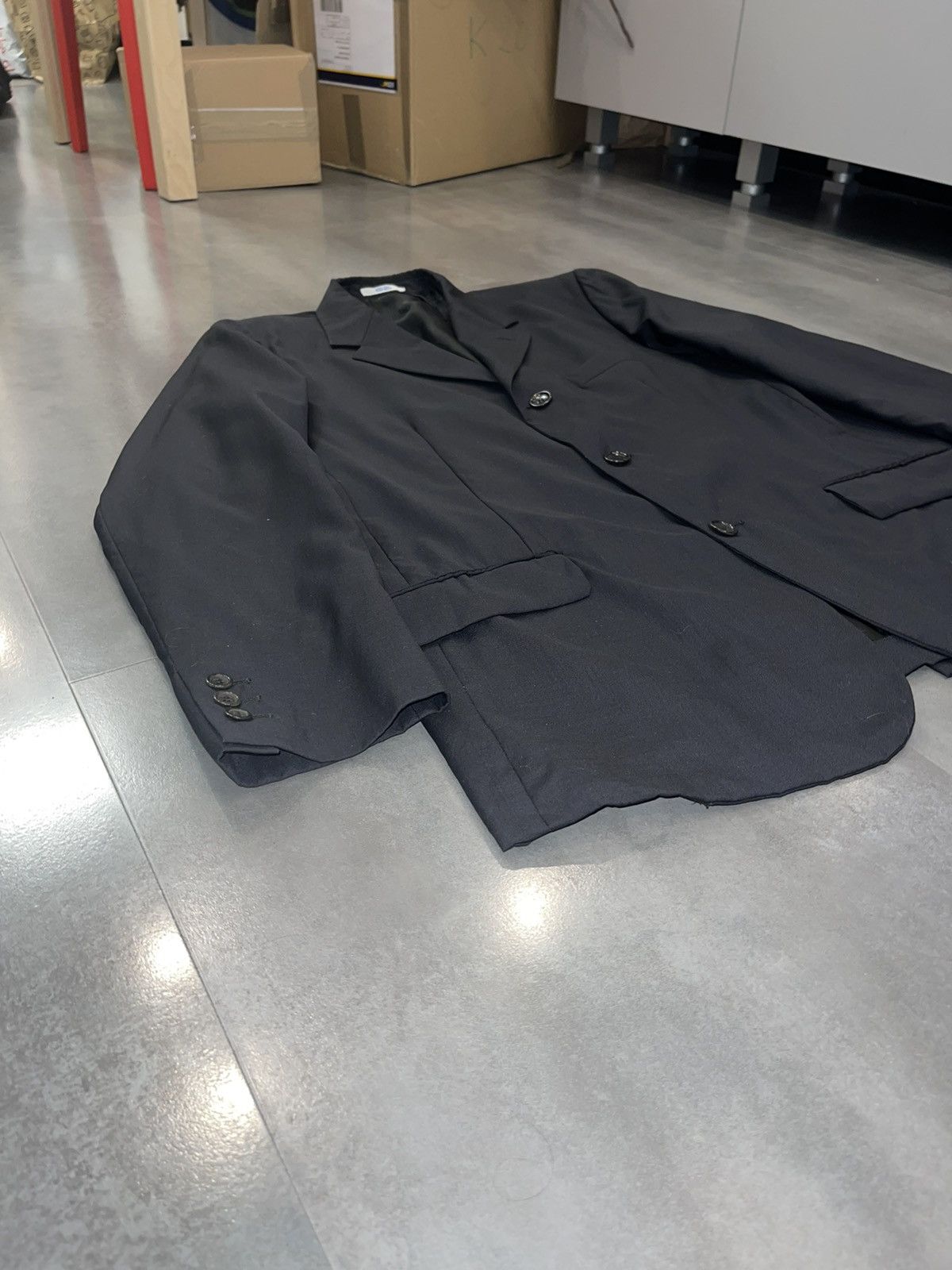 Vintage Kenzo Black Wool Stuit