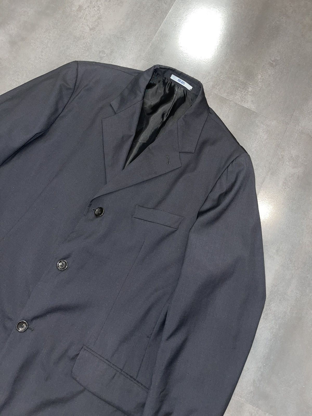 Vintage Kenzo Black Wool Stuit