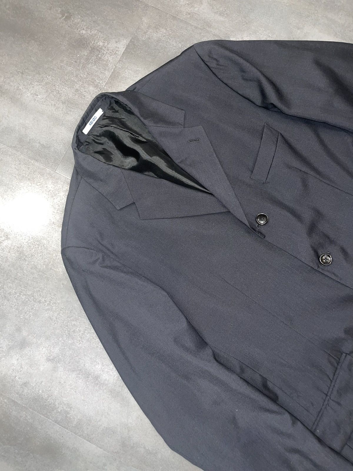 Vintage Kenzo Black Wool Stuit