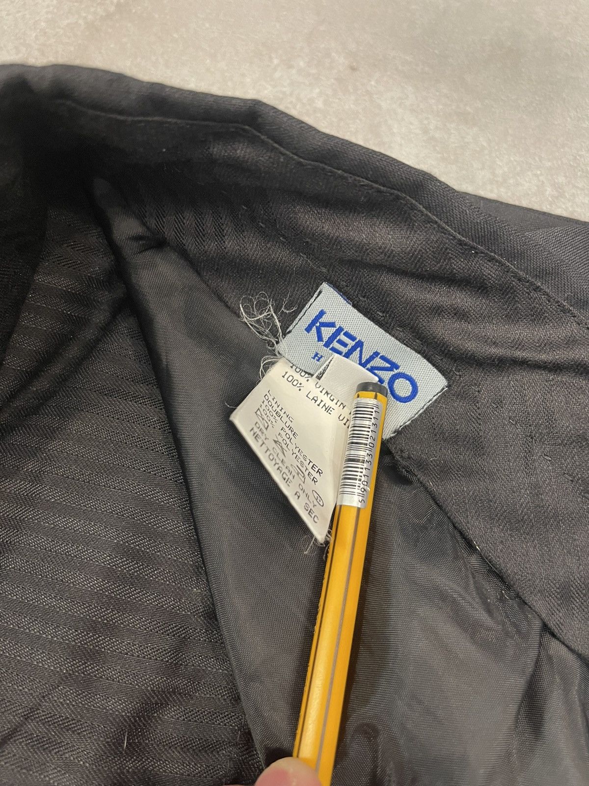 Vintage Kenzo Black Wool Stuit