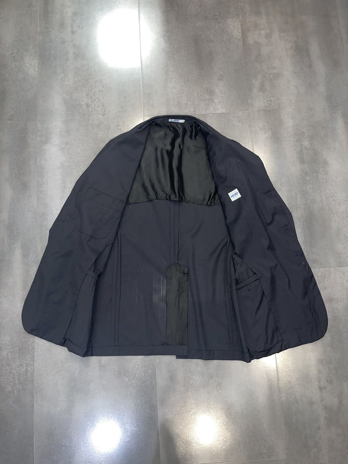 Vintage Kenzo Black Wool Stuit