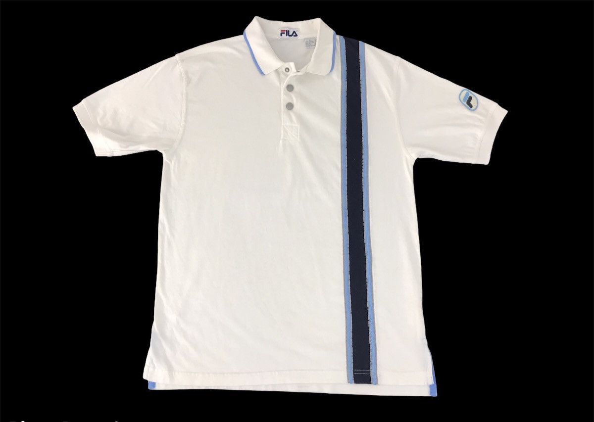 Fila × Vintage Vintage Fila Polo Tee Snap Button Striped Style Size US L / EU 52-54 / 3 - 1 Thumbnail