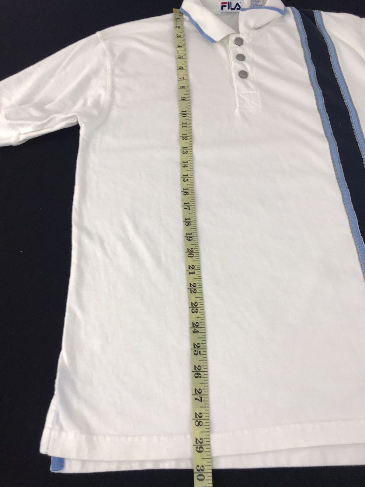 Fila × Vintage Vintage Fila Polo Tee Snap Button Striped Style Size US L / EU 52-54 / 3 - 10 Thumbnail