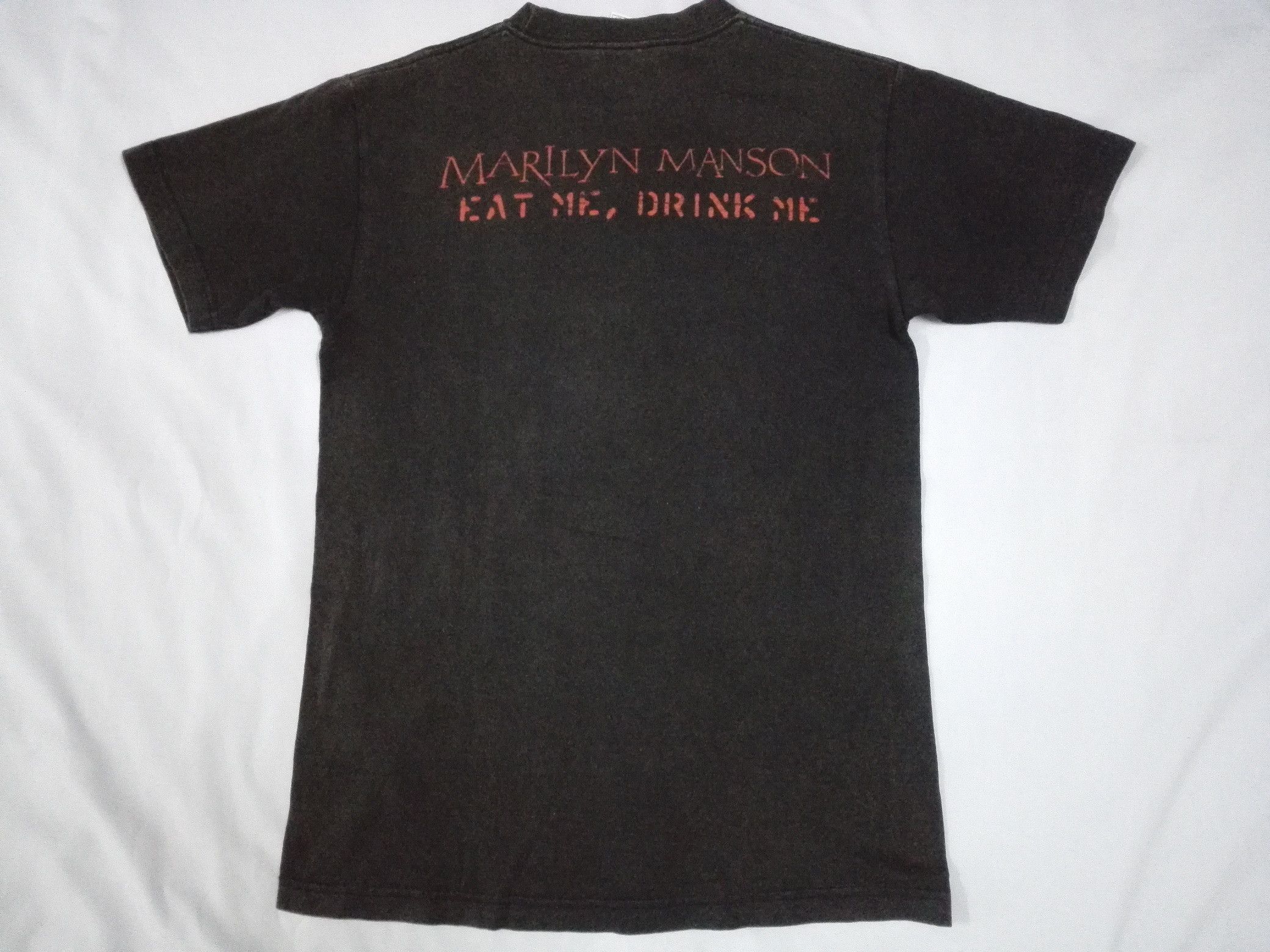 Vintage Marilyn Manson Shirt 'Eat online Me, Drink Me' Good Condition - Size S - RARE