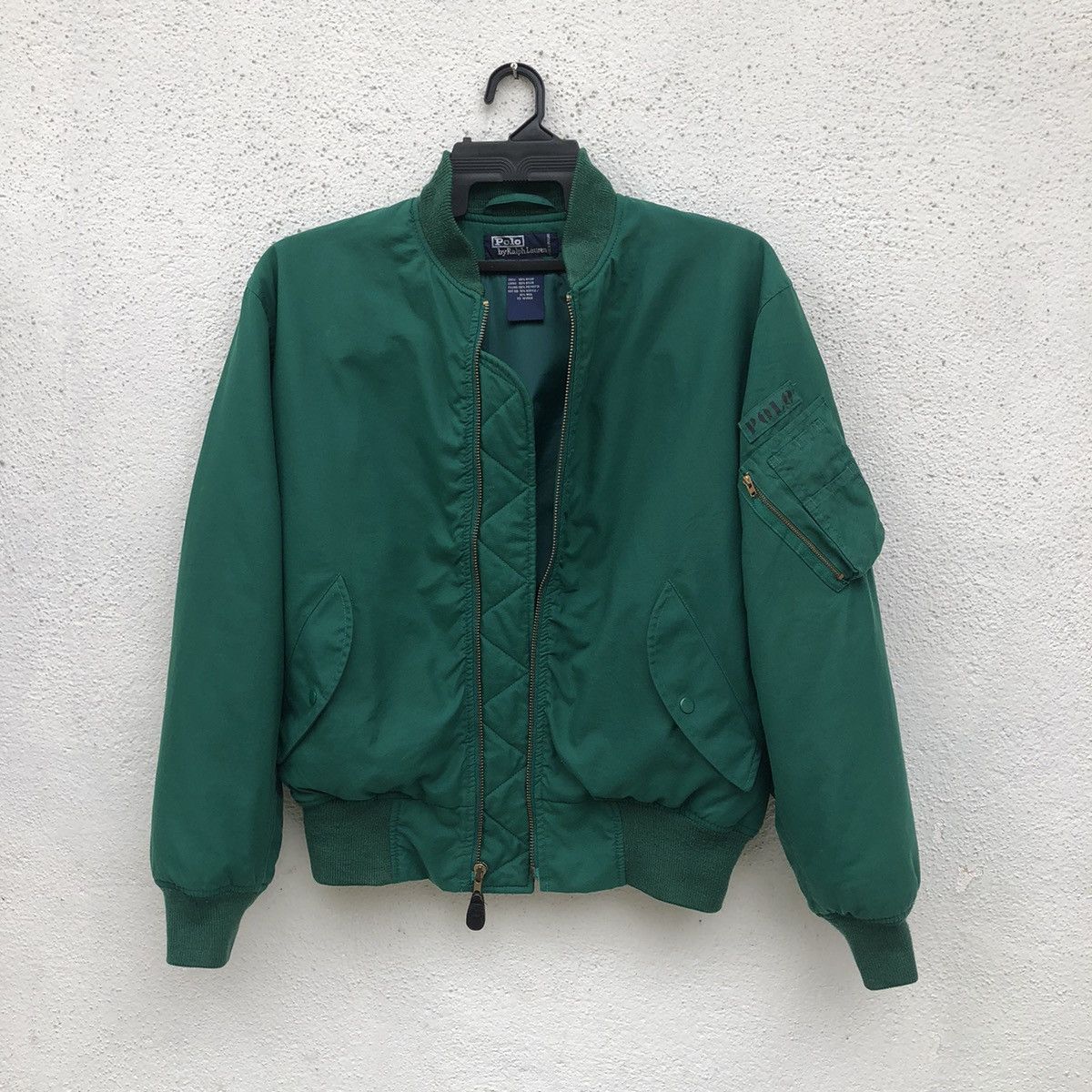 Polo Ralph Lauren Vintage Polo By Ralph Lauren Green Bomber Jacket Size US S / EU 44-46 / 1 - 2 Thumbnail