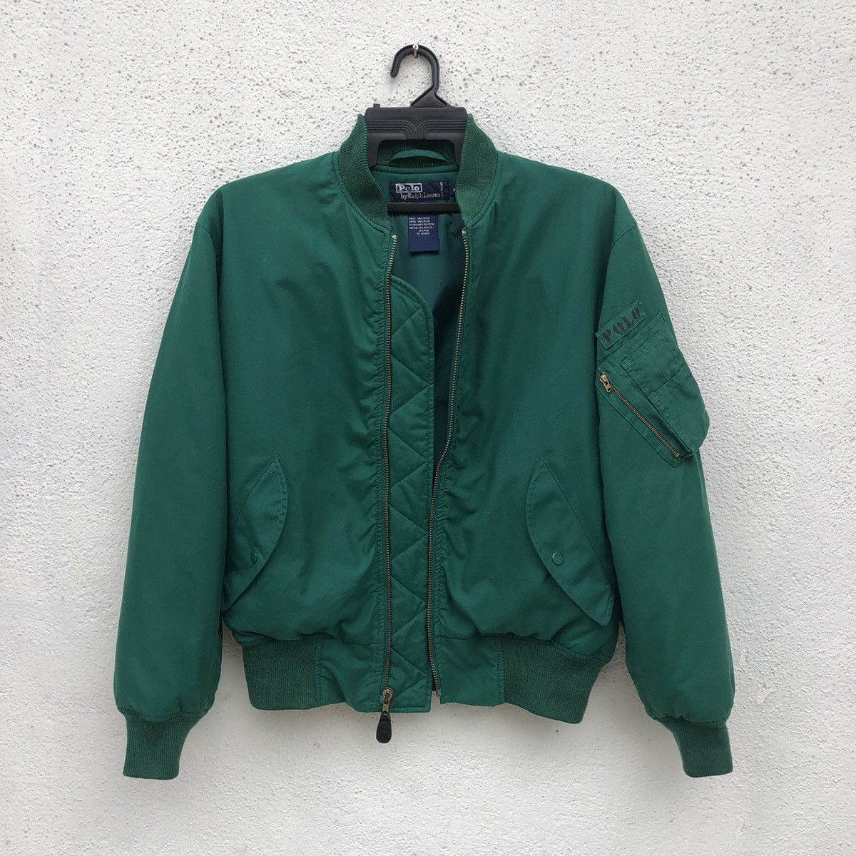 Polo Ralph Lauren Vintage Polo By Ralph Lauren Green Bomber Jacket Size US S / EU 44-46 / 1 - 1 Thumbnail
