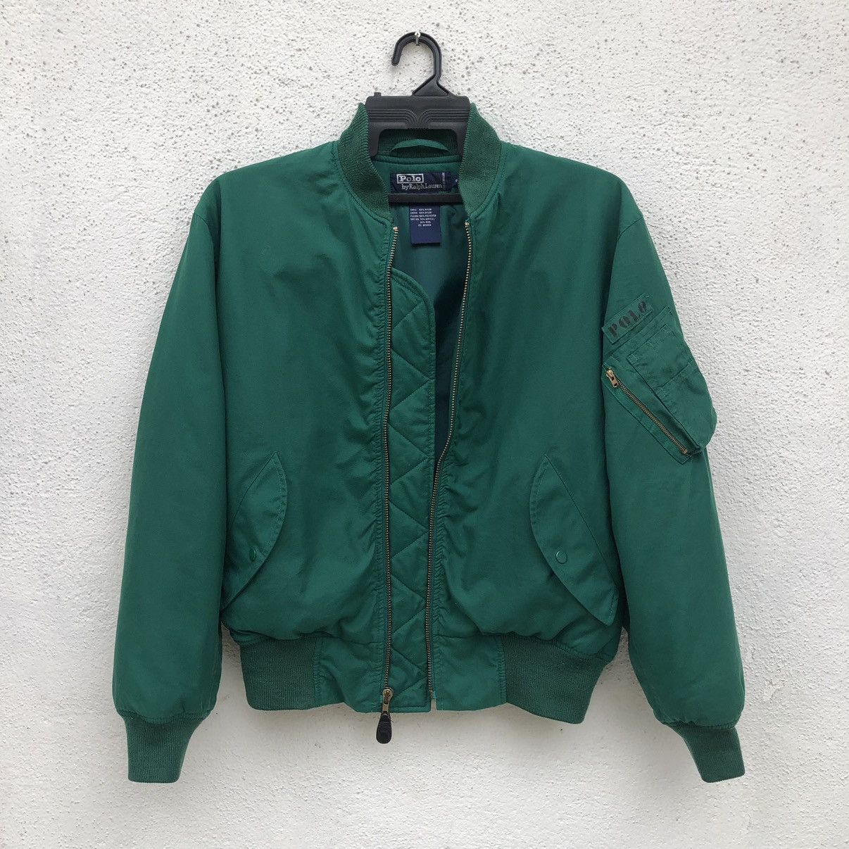 Polo Ralph Lauren Vintage Polo By Ralph Lauren Green Bomber Jacket Size US S / EU 44-46 / 1 - 11 Thumbnail