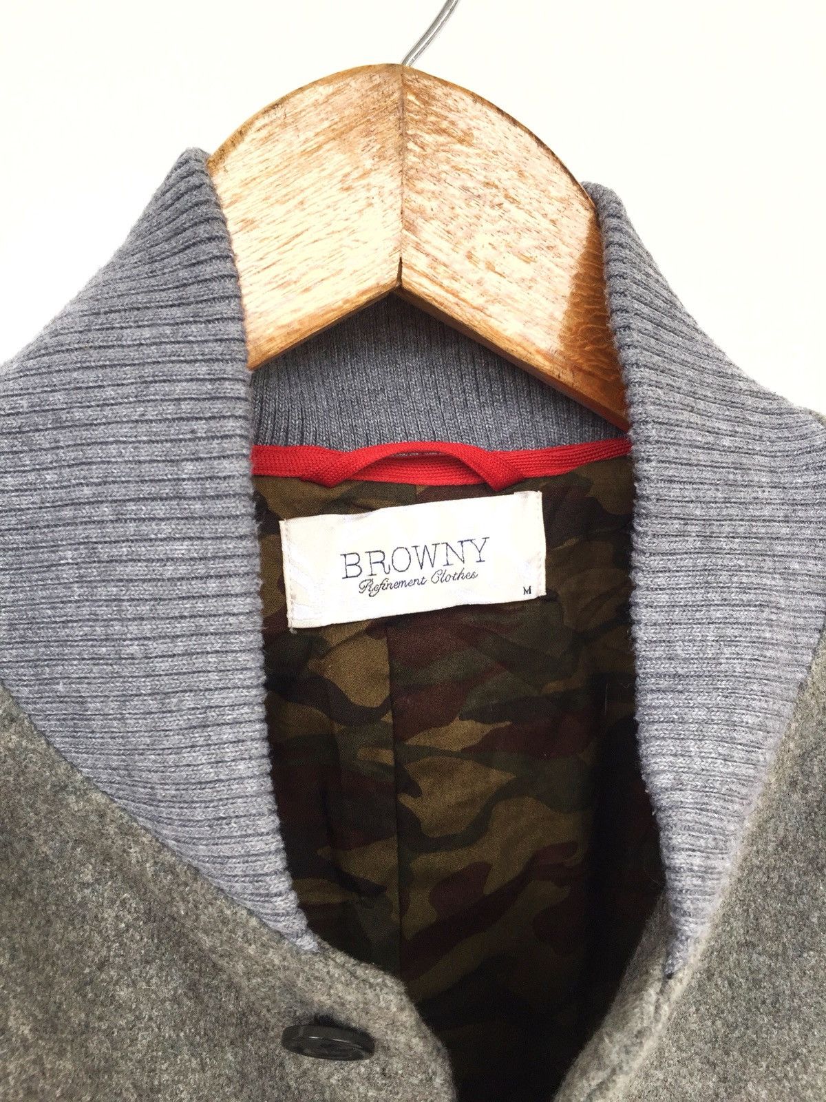 Japanese Brand Browny 🇯🇵 NY Logo Camouflage Wool Varsity Jacket Size US M / EU 48-50 / 2 - 6 Thumbnail