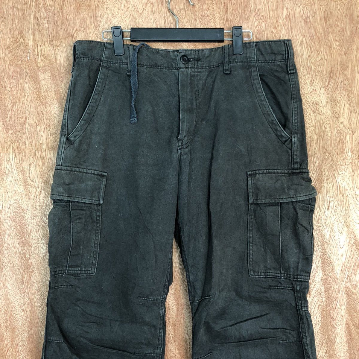 Japanese Brand Uniqlo Black Multipocket Tactical Cargo Pants #c833 Size US 30 / EU 46 - 2 Thumbnail