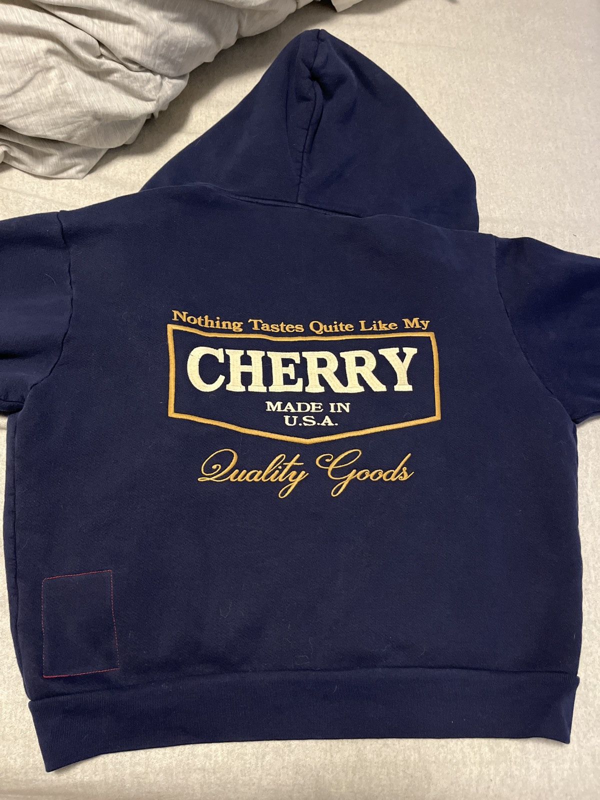image of Cherry La Nothing Taste Like My Zip Up in Navy, Men's (Size Medium)
