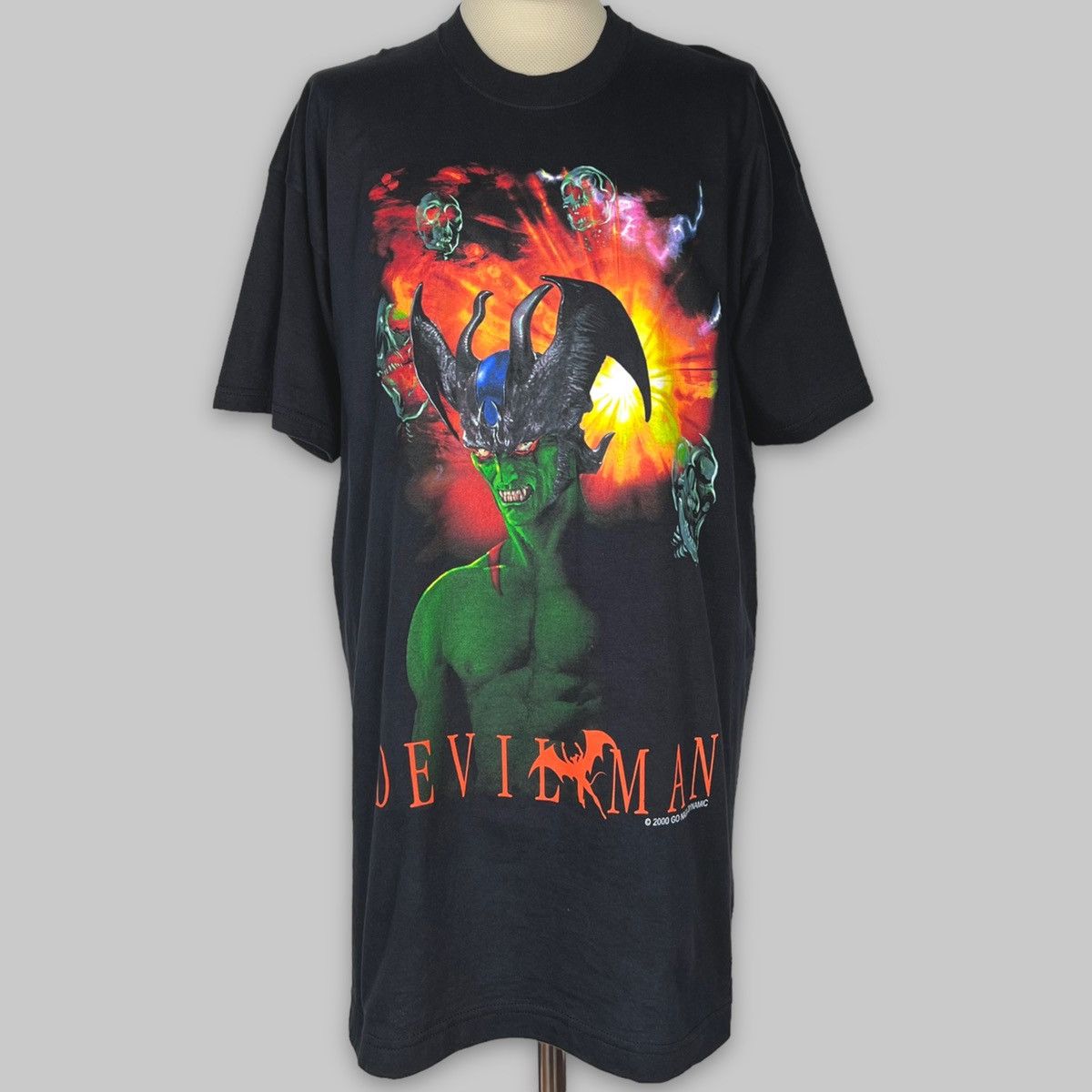 image of Anima x Screen Stars Vintage 2000 Devilman ‘Skulls’ Anime Promo T Shirt in Black, Men's (Size XL)