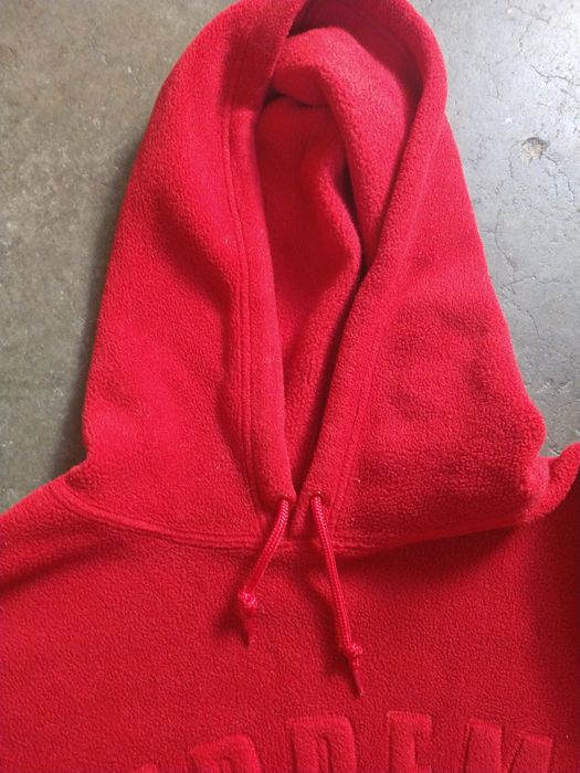 Supreme Supreme PolarTec Arc Logo Hoodie Large Red FW18 Fleece