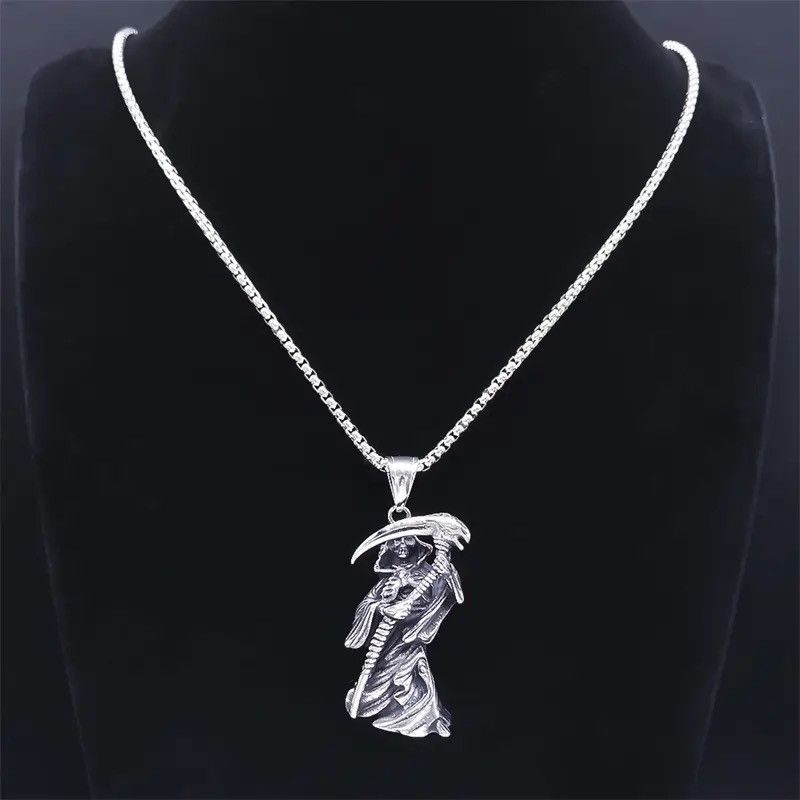 Jewelry Antique Death Pendant Necklaces Size ONE SIZE - 2 Thumbnail