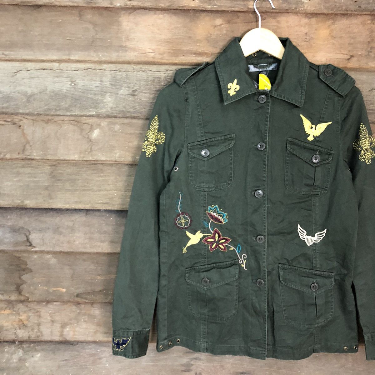 Japanese Brand DL True Meaning art embroidered army Green #3111 Size US S / EU 44-46 / 1 - 7 Thumbnail