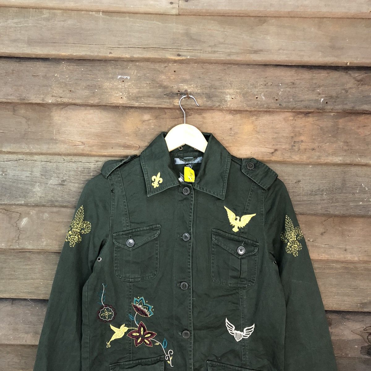 Japanese Brand DL True Meaning art embroidered army Green #3111 Size US S / EU 44-46 / 1 - 2 Thumbnail