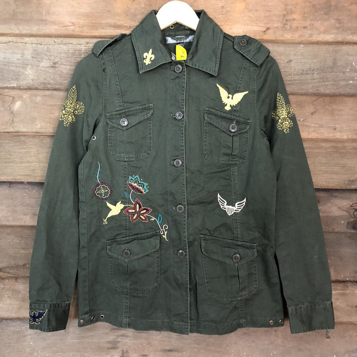 Japanese Brand DL True Meaning art embroidered army Green #3111 Size US S / EU 44-46 / 1 - 8 Thumbnail