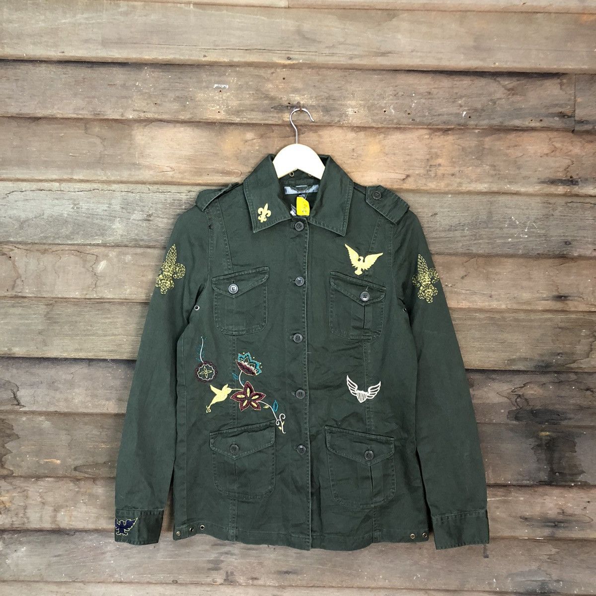 Japanese Brand DL True Meaning art embroidered army Green #3111 Size US S / EU 44-46 / 1 - 3 Thumbnail