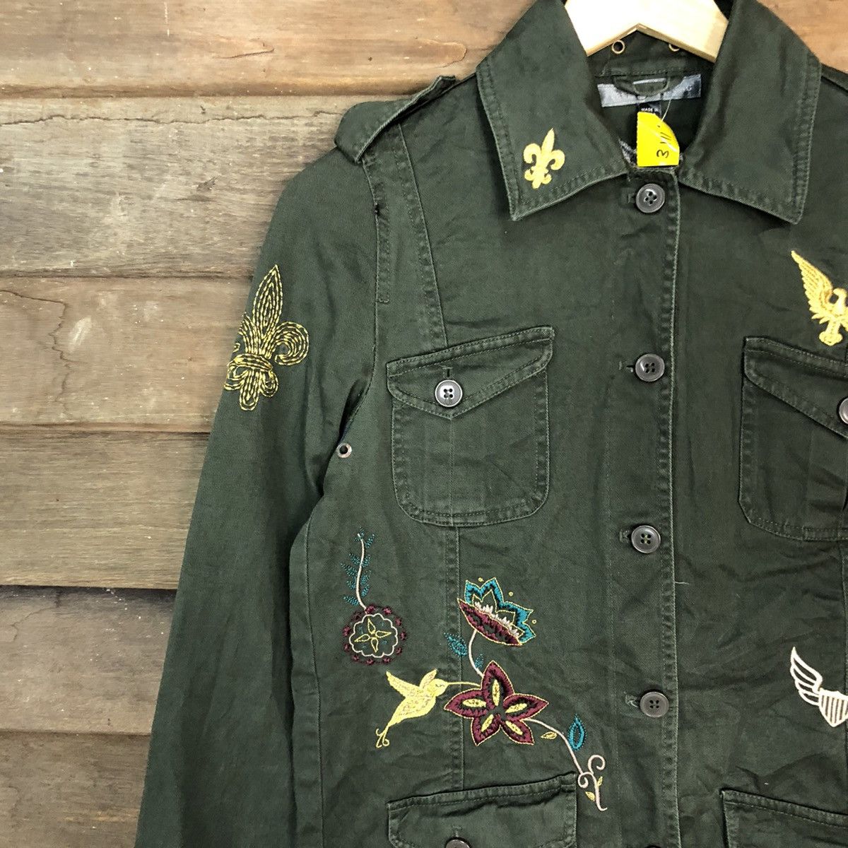 Japanese Brand DL True Meaning art embroidered army Green #3111 Size US S / EU 44-46 / 1 - 10 Thumbnail