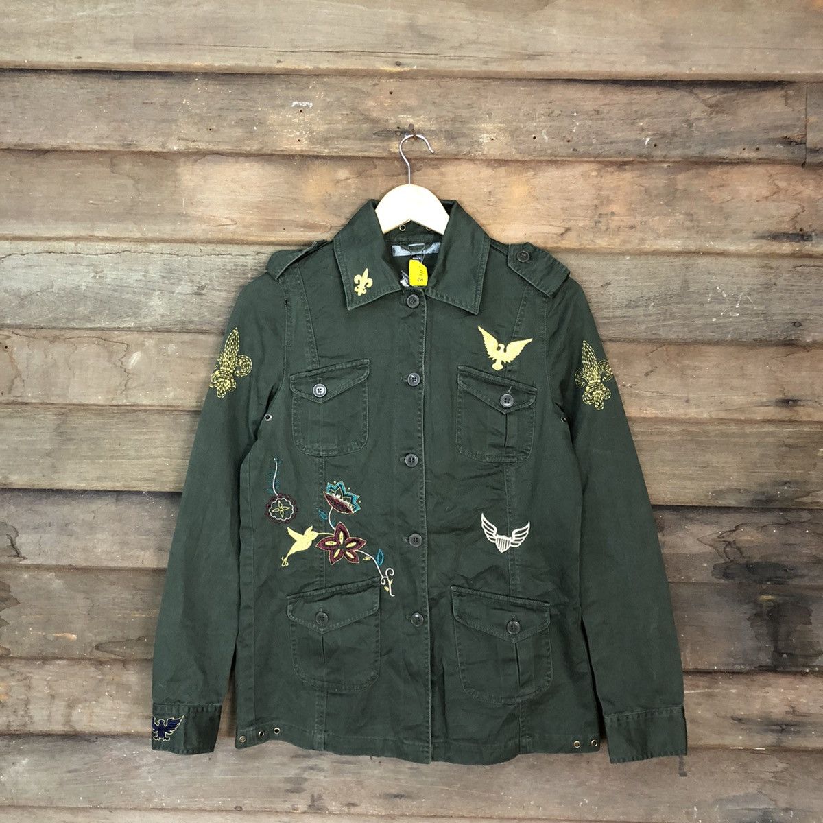 Japanese Brand DL True Meaning art embroidered army Green #3111 Size US S / EU 44-46 / 1 - 1 Thumbnail