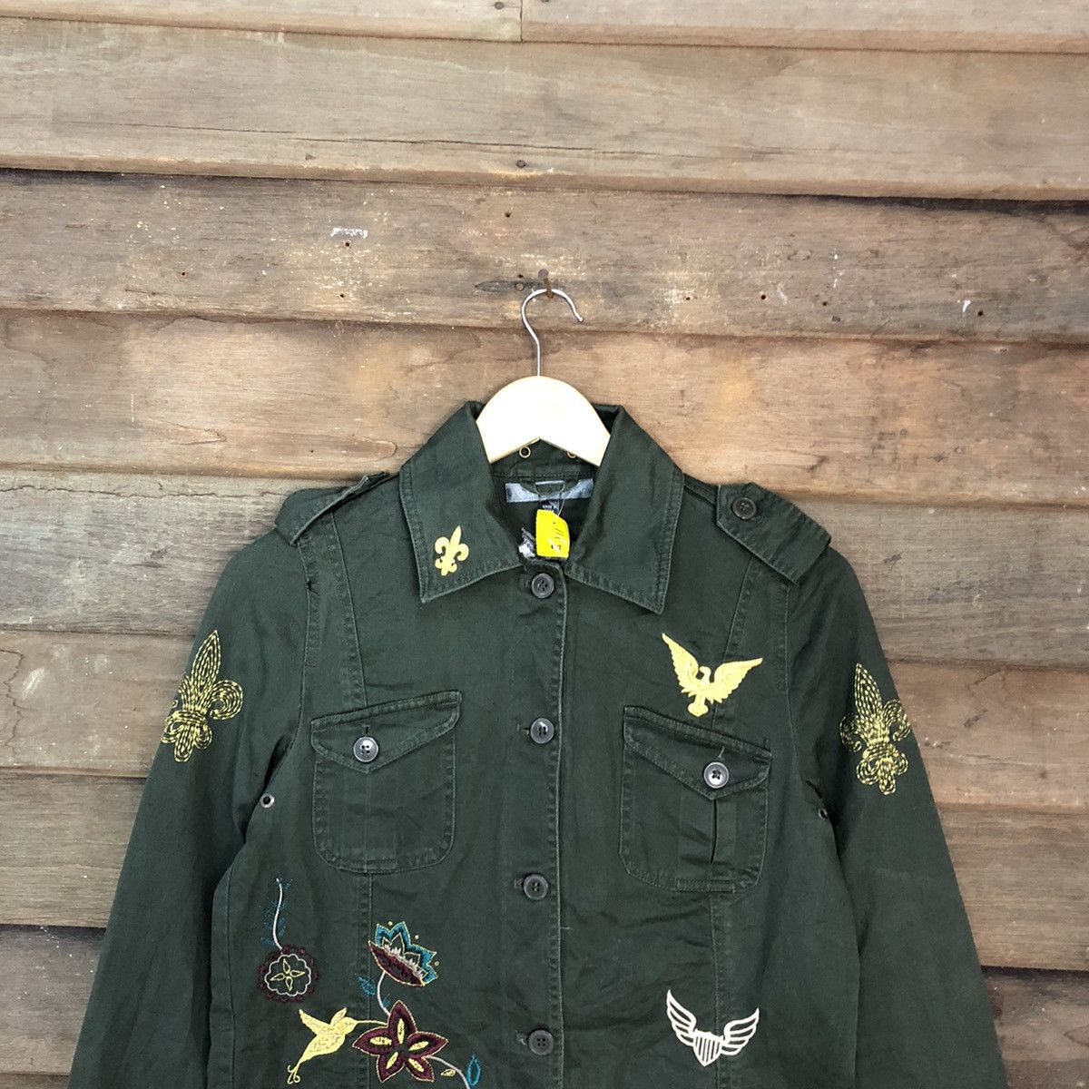 Japanese Brand DL True Meaning art embroidered army Green #3111 Size US S / EU 44-46 / 1 - 9 Thumbnail