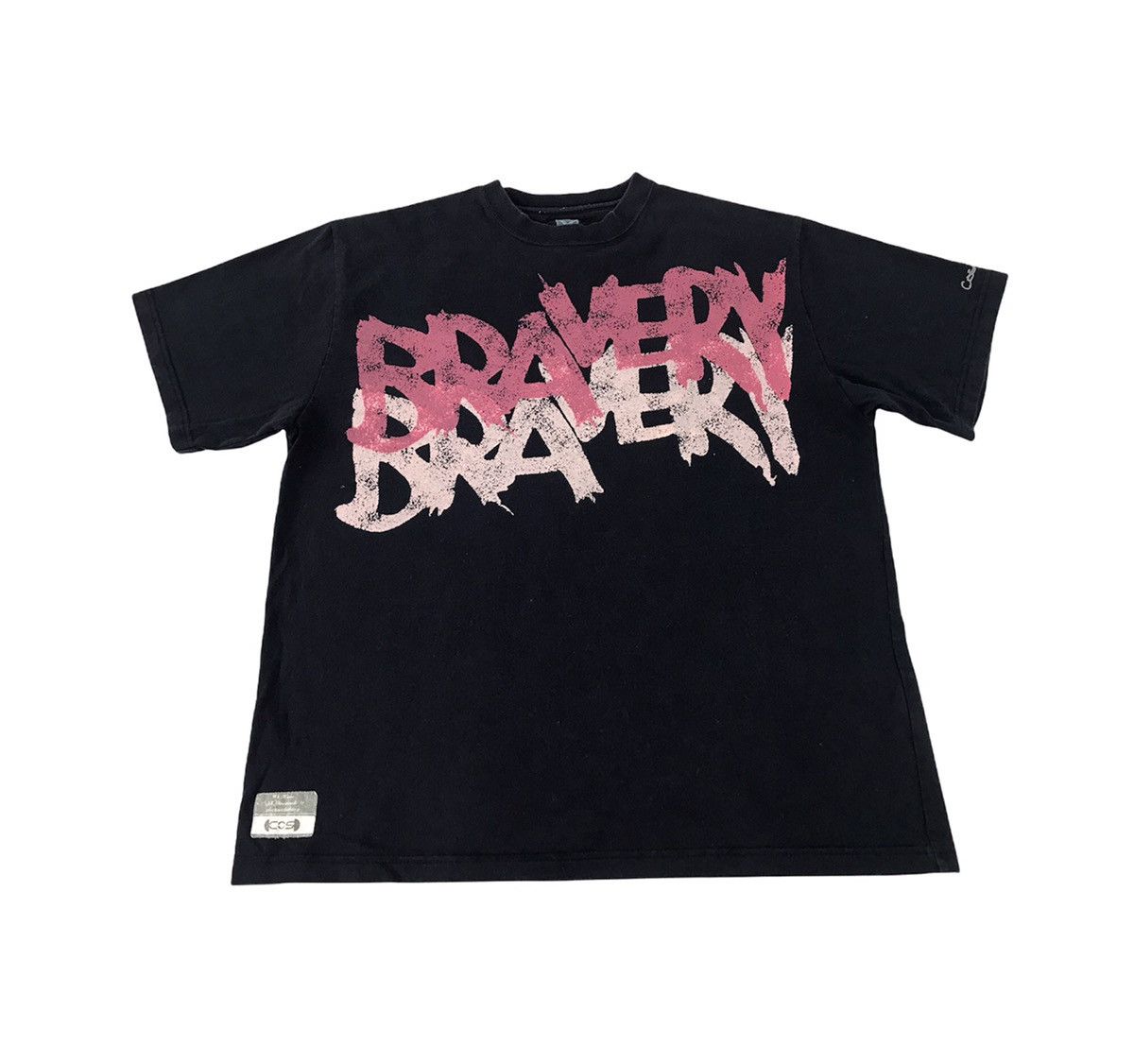 Japanese Brand × Vintage Cosine Bravery Paint Style Big Logo Spell Out Tee Size US XL / EU 56 / 4 - 1 Thumbnail