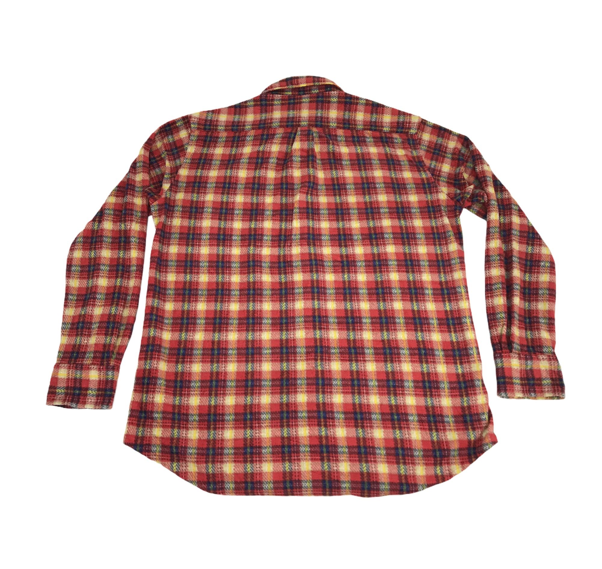 Designer × Flannel Vintage Style Back Point Flannel Casual Shirt Shadow Plaid Size US L / EU 52-54 / 3 - 2 Thumbnail
