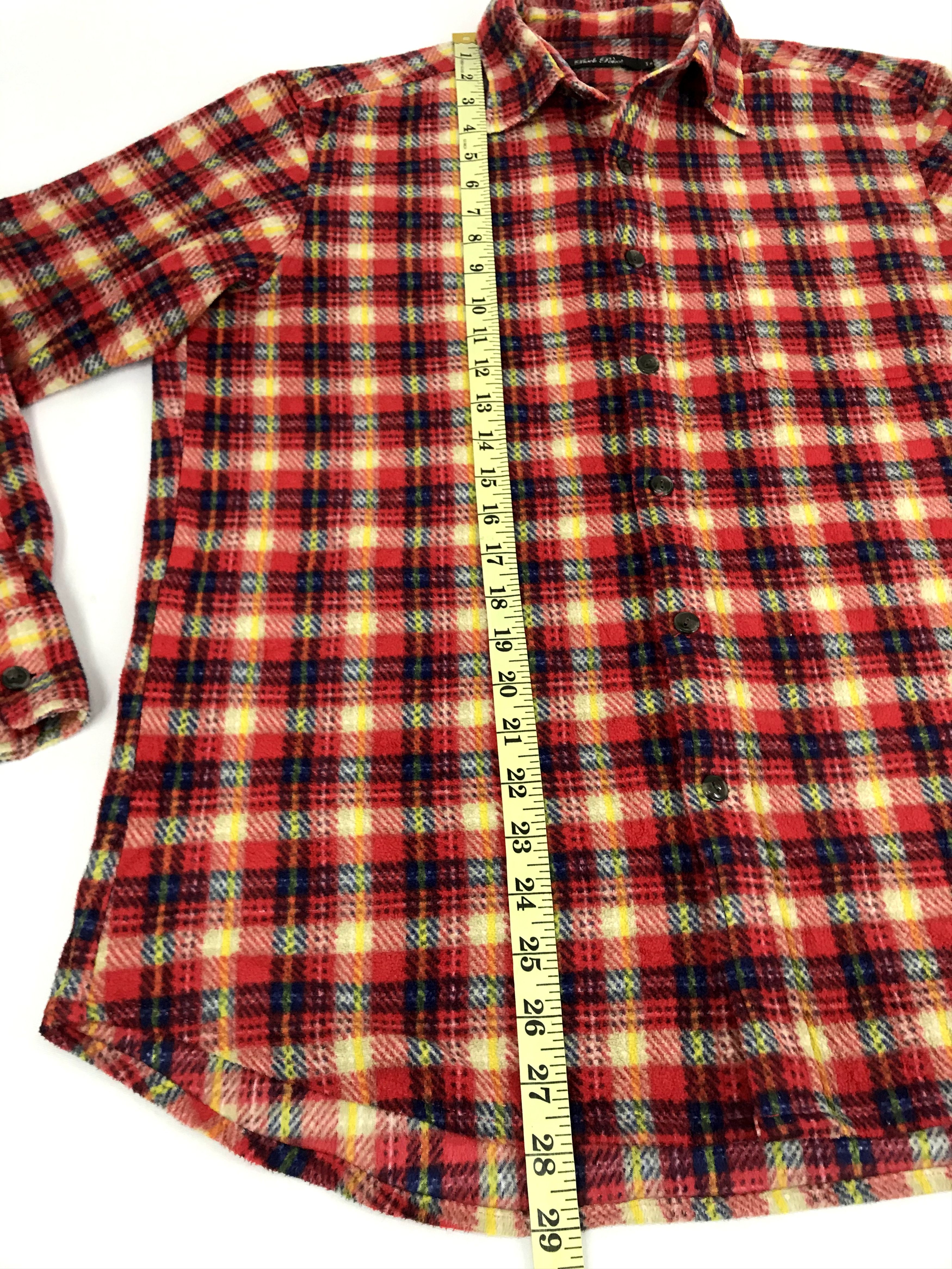 Designer × Flannel Vintage Style Back Point Flannel Casual Shirt Shadow Plaid Size US L / EU 52-54 / 3 - 9 Thumbnail