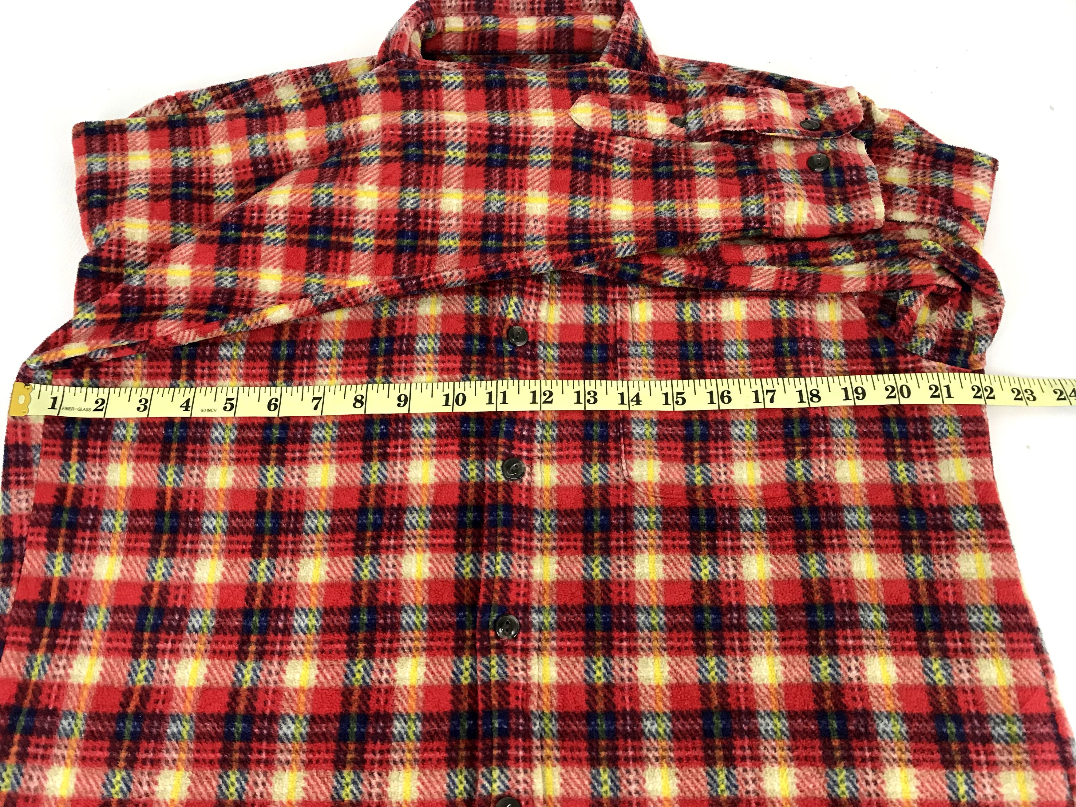 Designer × Flannel Vintage Style Back Point Flannel Casual Shirt Shadow Plaid Size US L / EU 52-54 / 3 - 8 Thumbnail