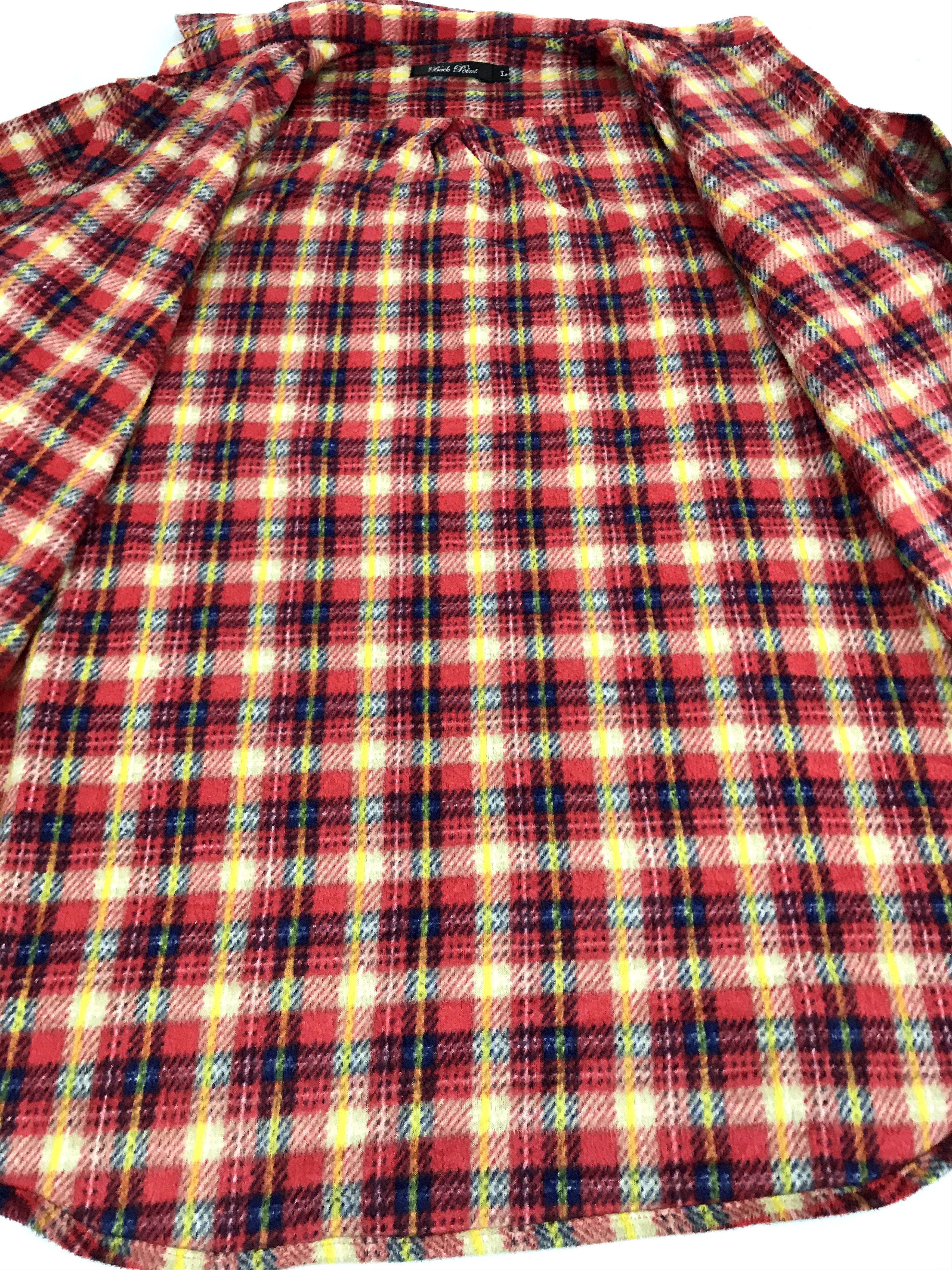 Designer × Flannel Vintage Style Back Point Flannel Casual Shirt Shadow Plaid Size US L / EU 52-54 / 3 - 4 Thumbnail