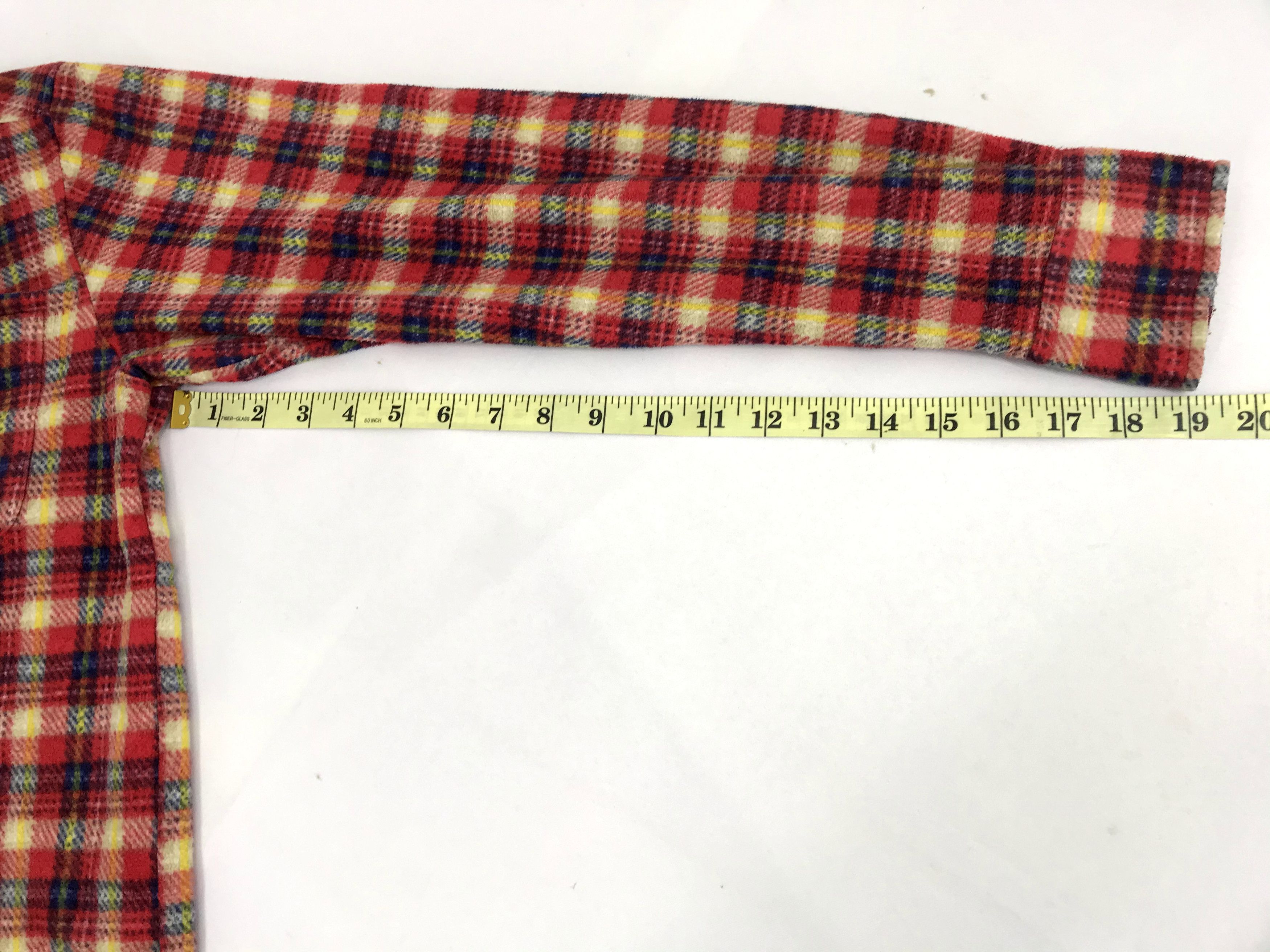 Designer × Flannel Vintage Style Back Point Flannel Casual Shirt Shadow Plaid Size US L / EU 52-54 / 3 - 10 Thumbnail