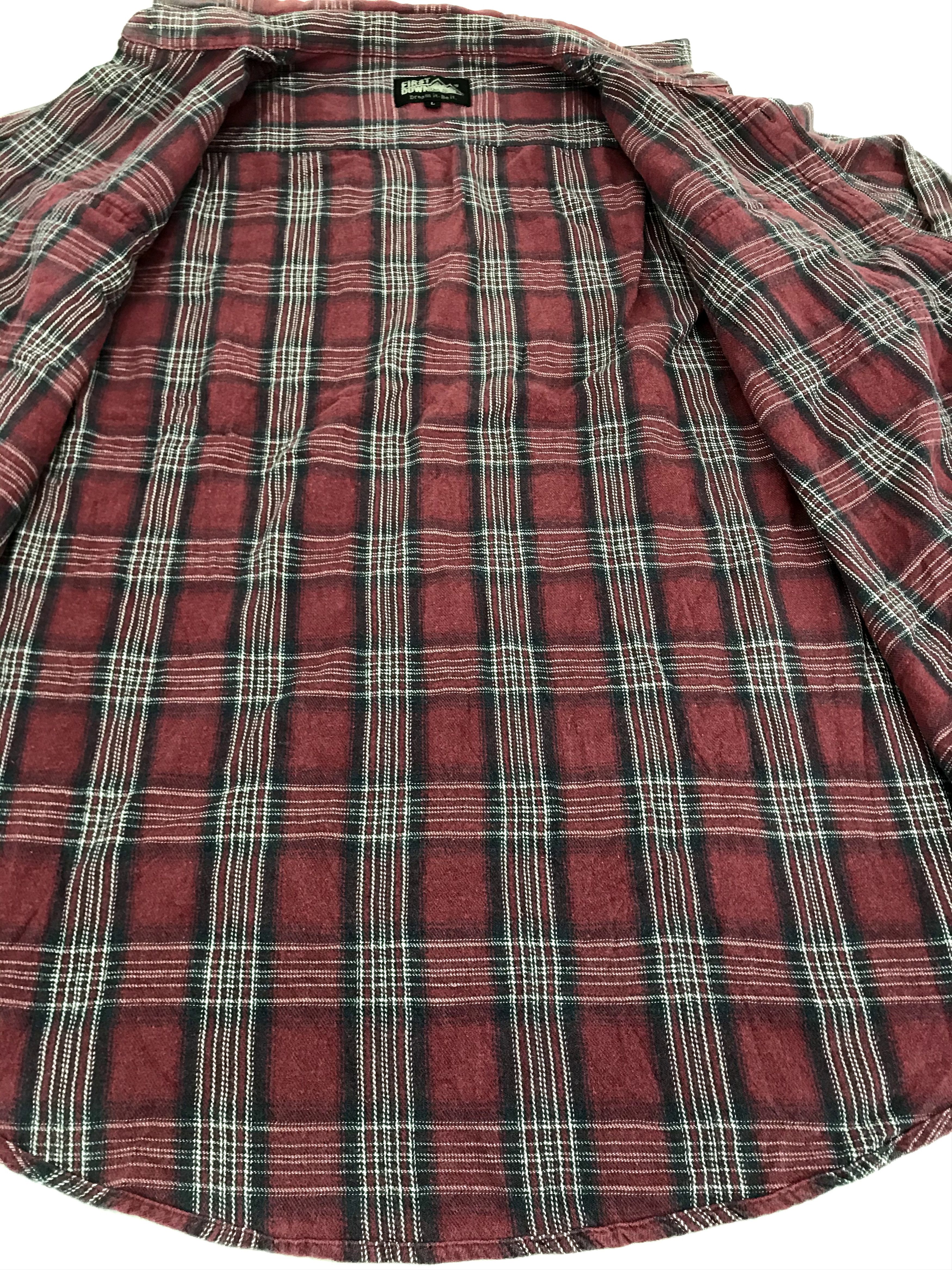 Flannel Vintage First Down Flannel Casual Shirt Double Pockets Size US L / EU 52-54 / 3 - 4 Thumbnail