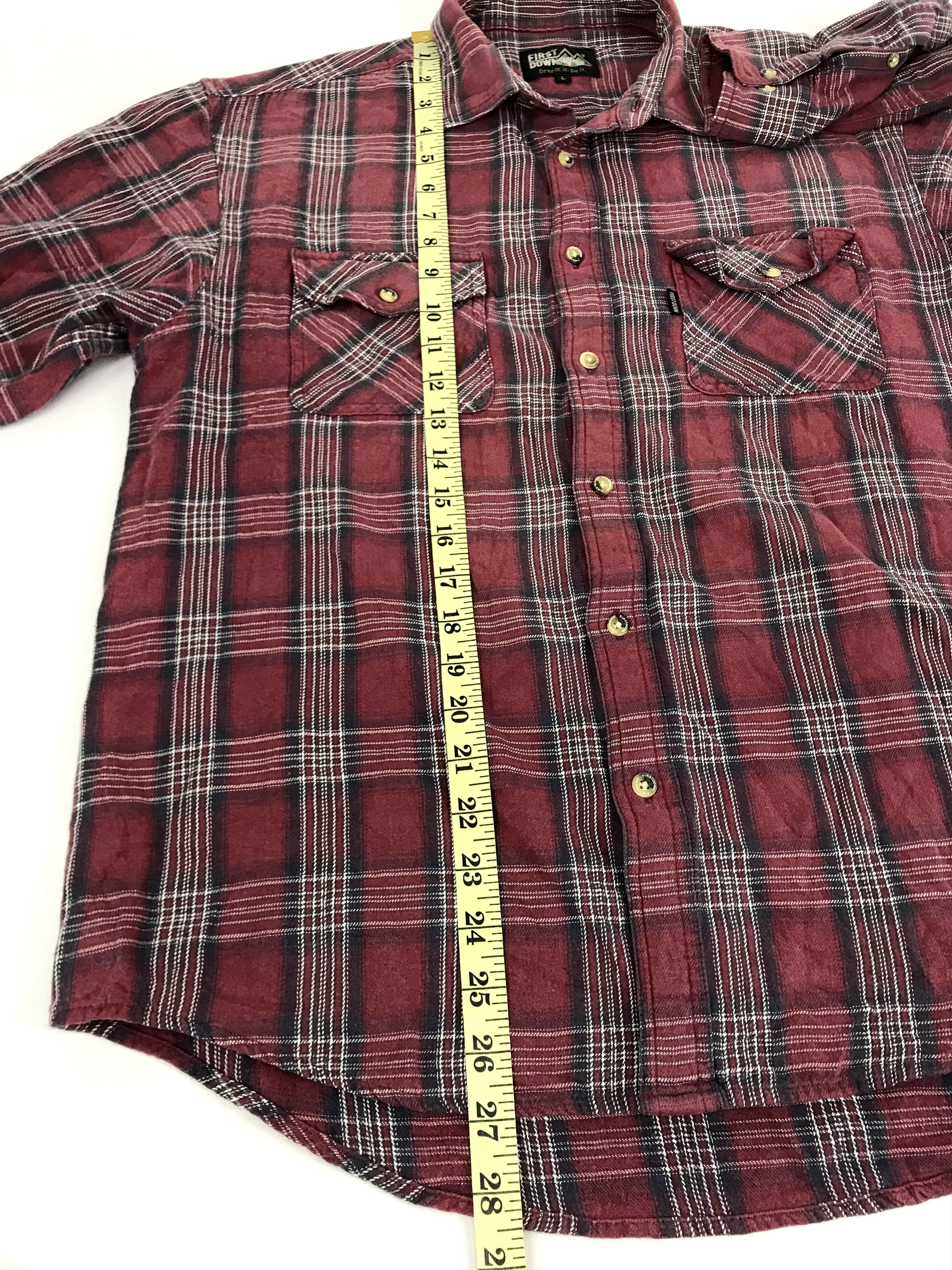 Flannel Vintage First Down Flannel Casual Shirt Double Pockets Size US L / EU 52-54 / 3 - 8 Thumbnail