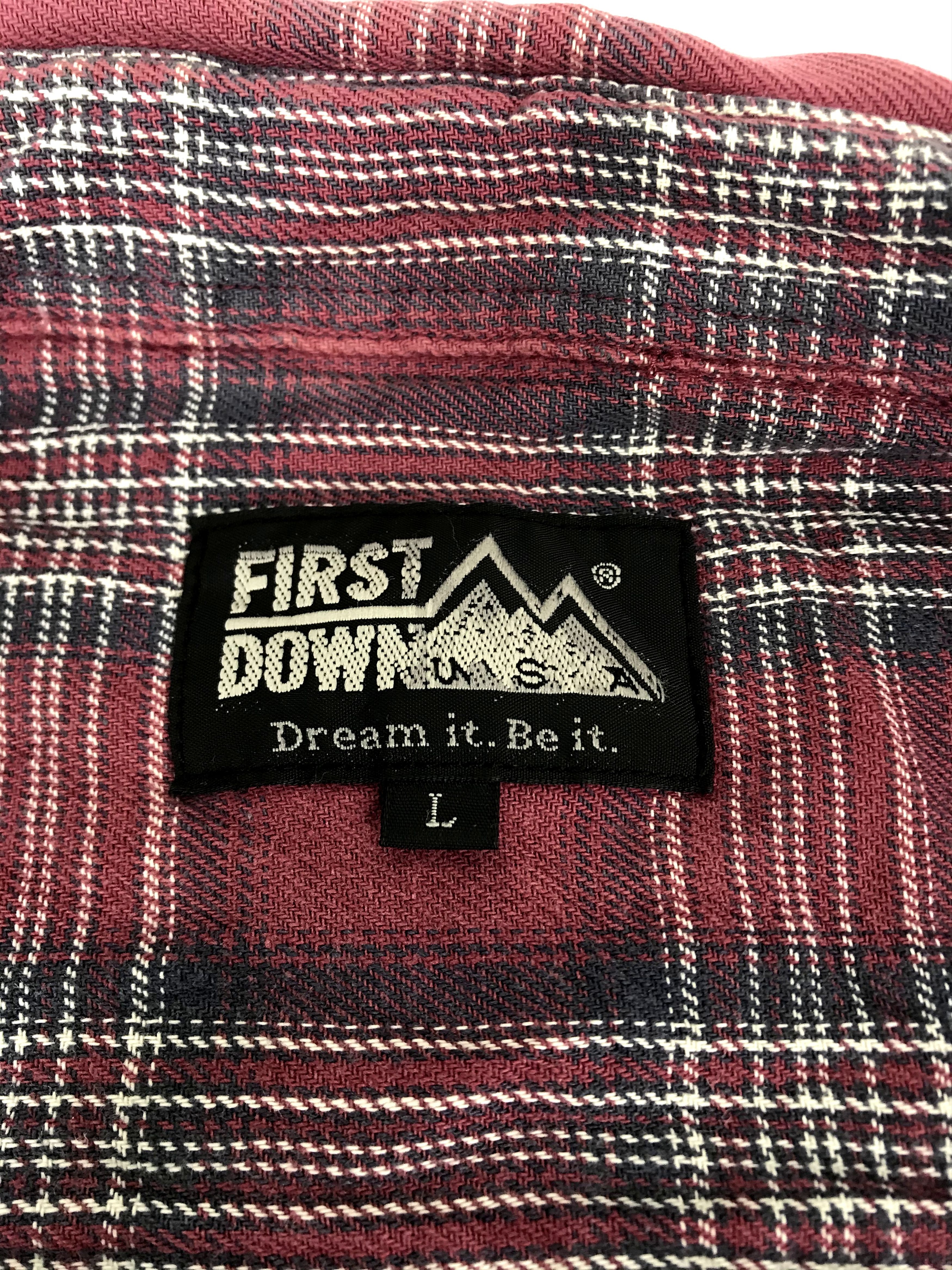 Flannel Vintage First Down Flannel Casual Shirt Double Pockets Size US L / EU 52-54 / 3 - 5 Thumbnail
