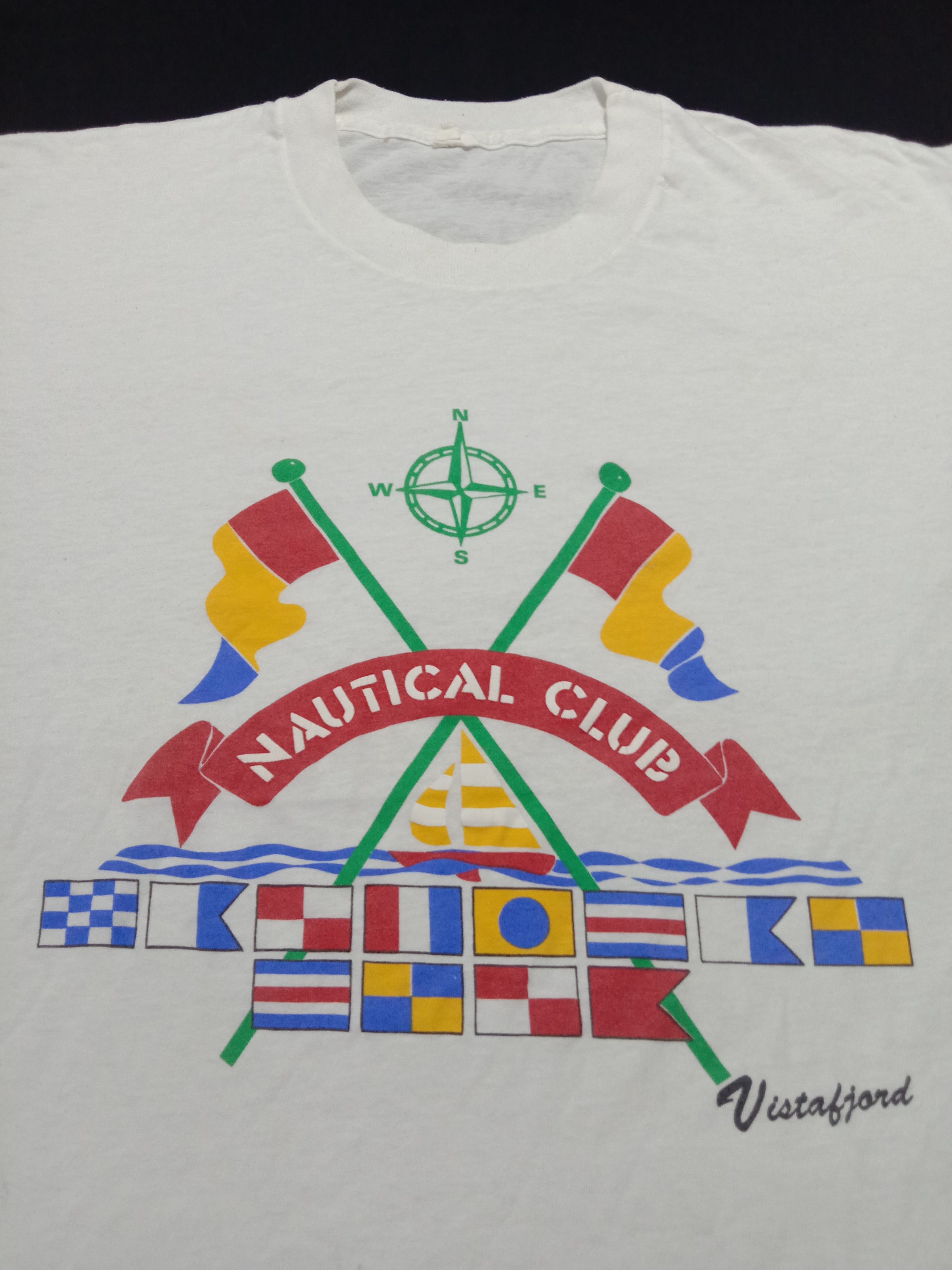 Nautica Vintage Nautical Club Vistafjord ship T Shirt Size US M / EU 48-50 / 2 - 2 Thumbnail