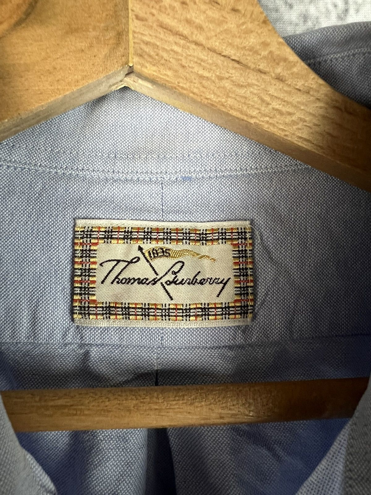 Burberry Vintage Thomas Burberry blue logo button up shirt Size US XL / EU 56 / 4 - 4 Thumbnail