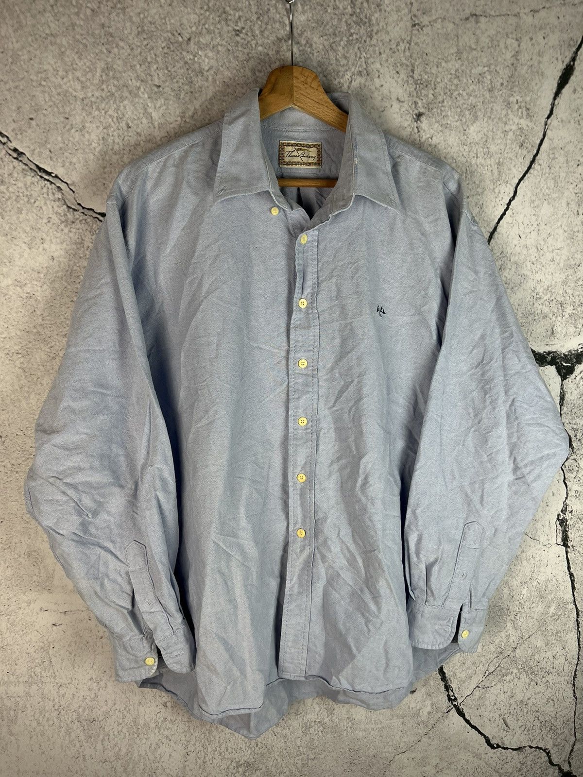 Burberry Vintage Thomas Burberry blue logo button up shirt Size US XL / EU 56 / 4 - 1 Thumbnail