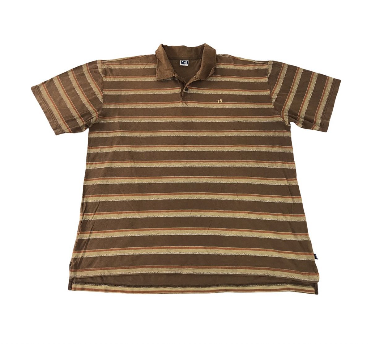 image of Hang Ten Classic Colorful Striped Surf Style Tee T-Shirt 4L in Brown, Men's (Size 2XL)