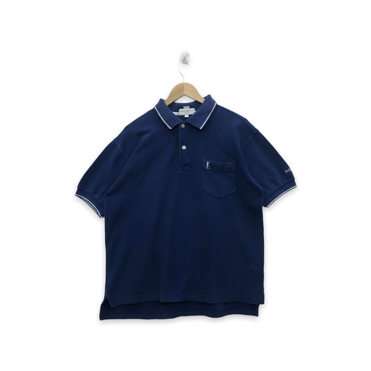 Yves Saint Laurent Vintage Yves Saint Laurent Polo Tee Size US L / EU 52-54 / 3 - 1 Thumbnail