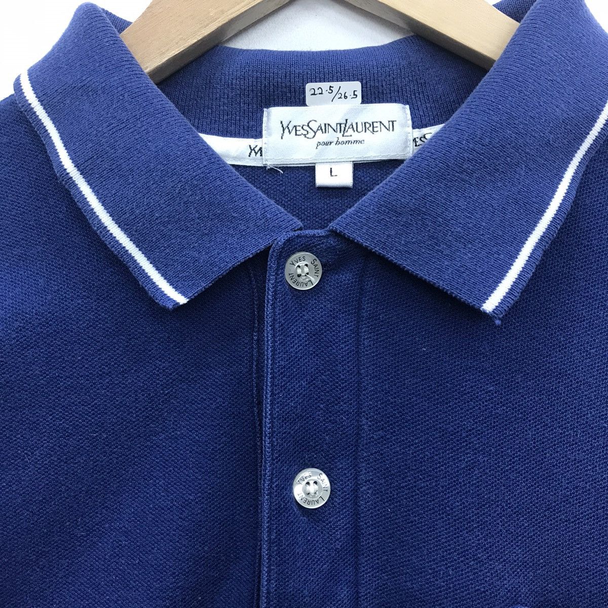 Yves Saint Laurent Vintage Yves Saint Laurent Polo Tee Size US L / EU 52-54 / 3 - 3 Thumbnail