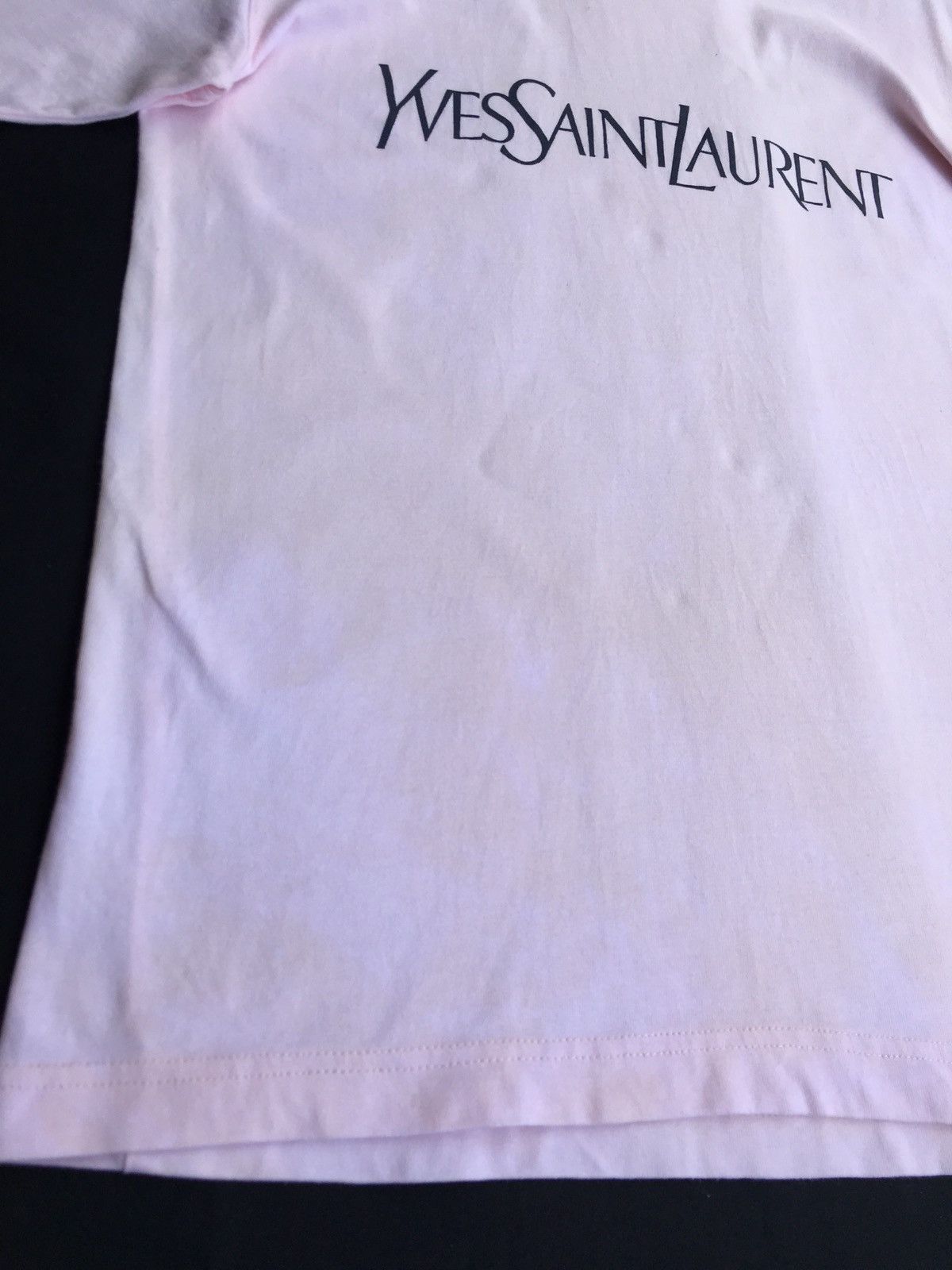 Yves Saint Laurent Vintage Rare YSL Yves Saint Laurent Biglogo Spellout Tshirt Size US L / EU 52-54 / 3 - 10 Thumbnail