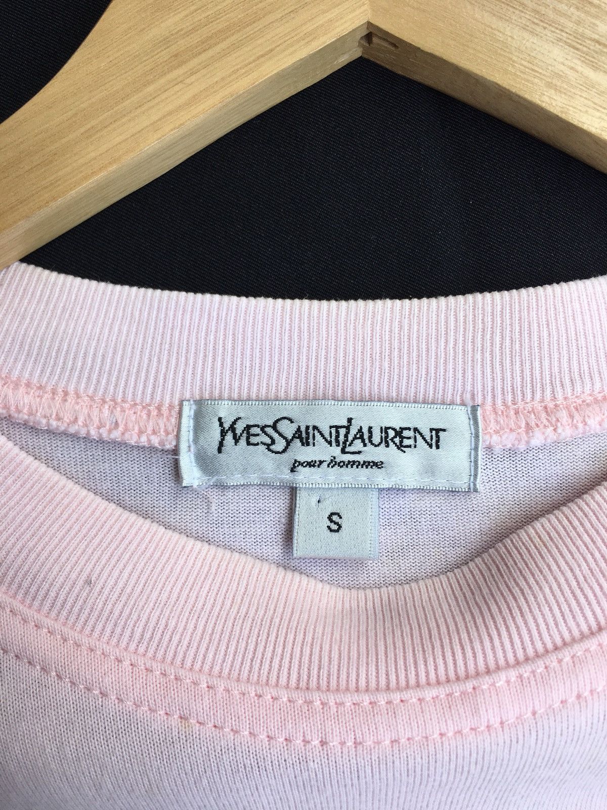 Yves Saint Laurent Vintage Rare YSL Yves Saint Laurent Biglogo Spellout Tshirt Size US L / EU 52-54 / 3 - 6 Thumbnail