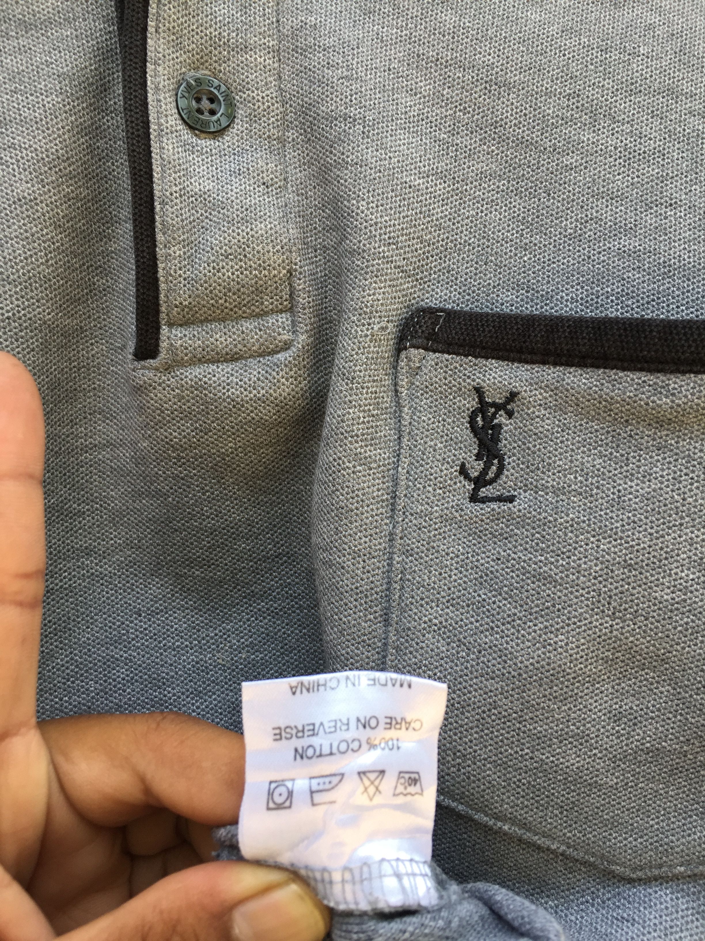 Yves Saint Laurent Vintage 90s YSL Pour Homme Polo Men Shirt Size US L / EU 52-54 / 3 - 7 Thumbnail