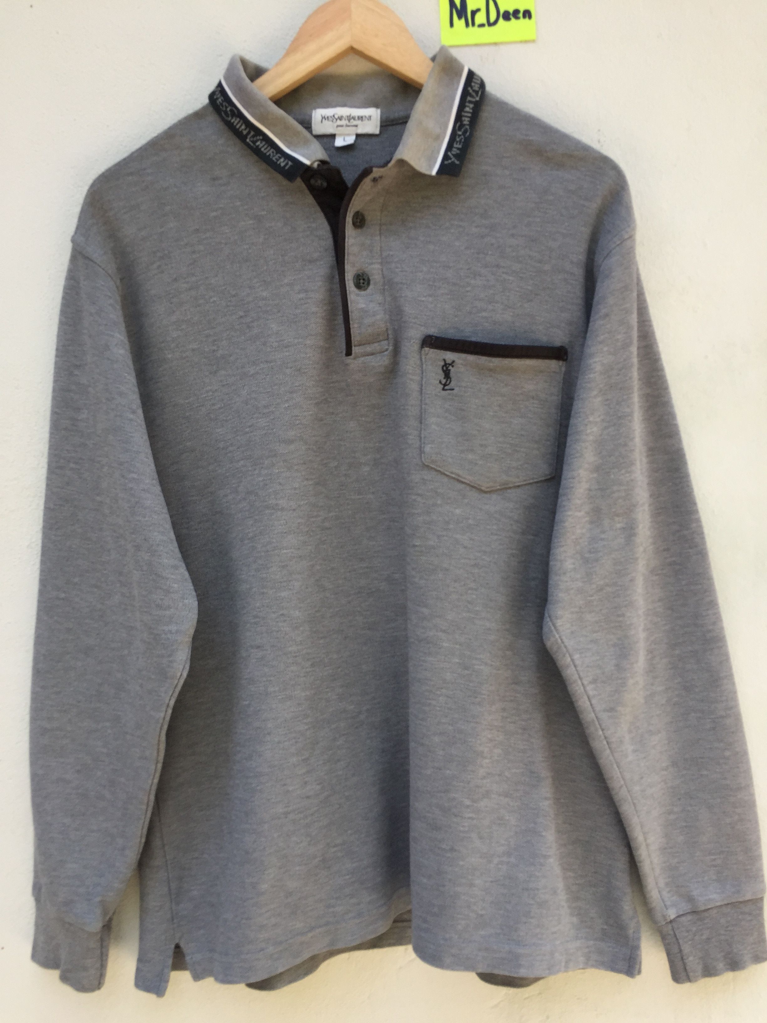Yves Saint Laurent Vintage 90s YSL Pour Homme Polo Men Shirt Size US L / EU 52-54 / 3 - 5 Thumbnail