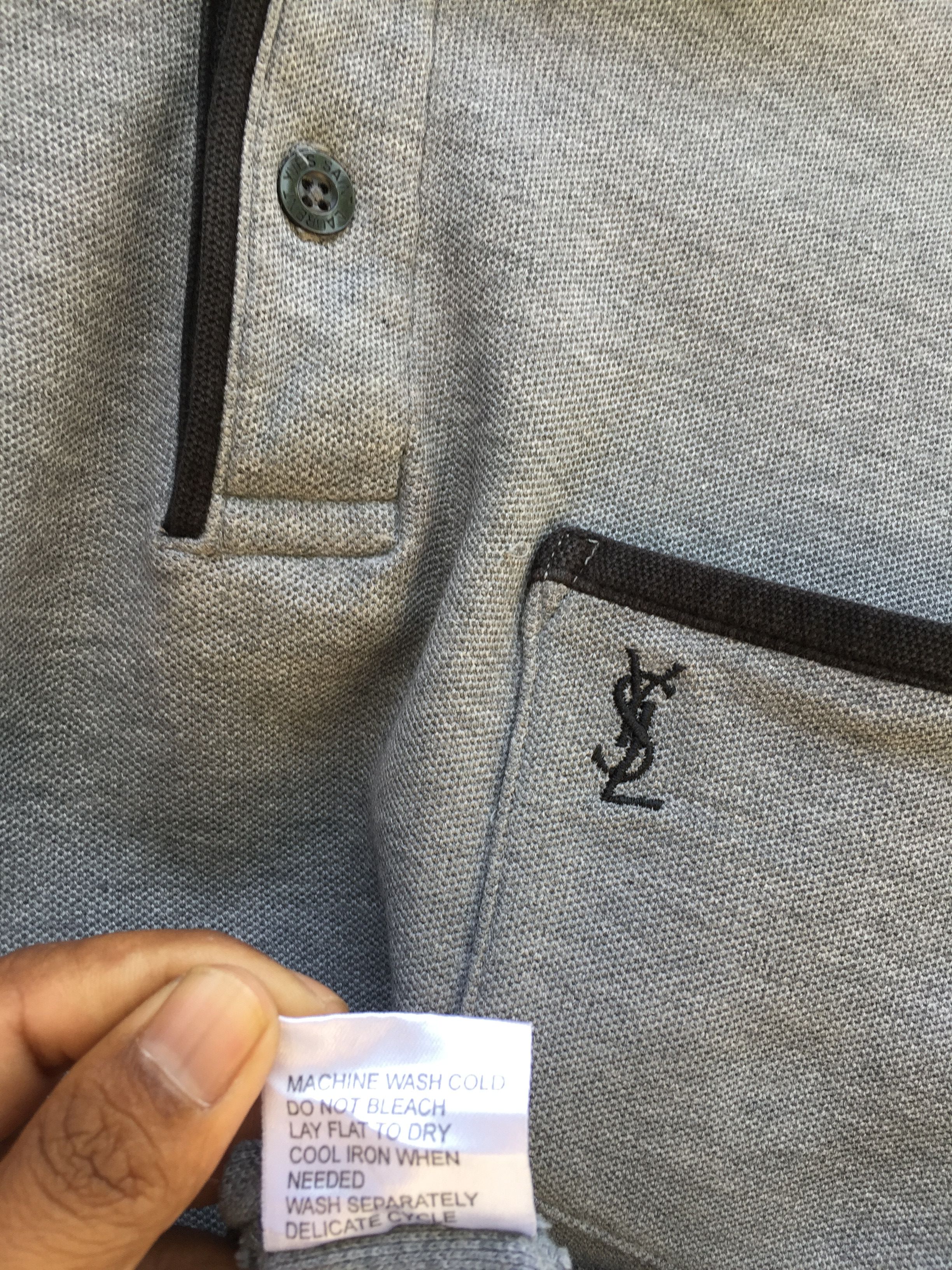 Yves Saint Laurent Vintage 90s YSL Pour Homme Polo Men Shirt Size US L / EU 52-54 / 3 - 8 Thumbnail
