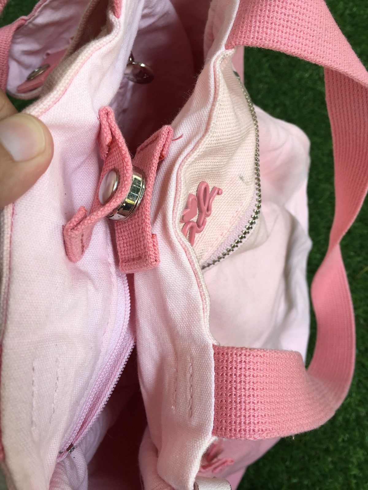 agnes b. Agnes B. Pink Canvas Two-way Wear Tote Bag Size ONE SIZE - 17 Thumbnail